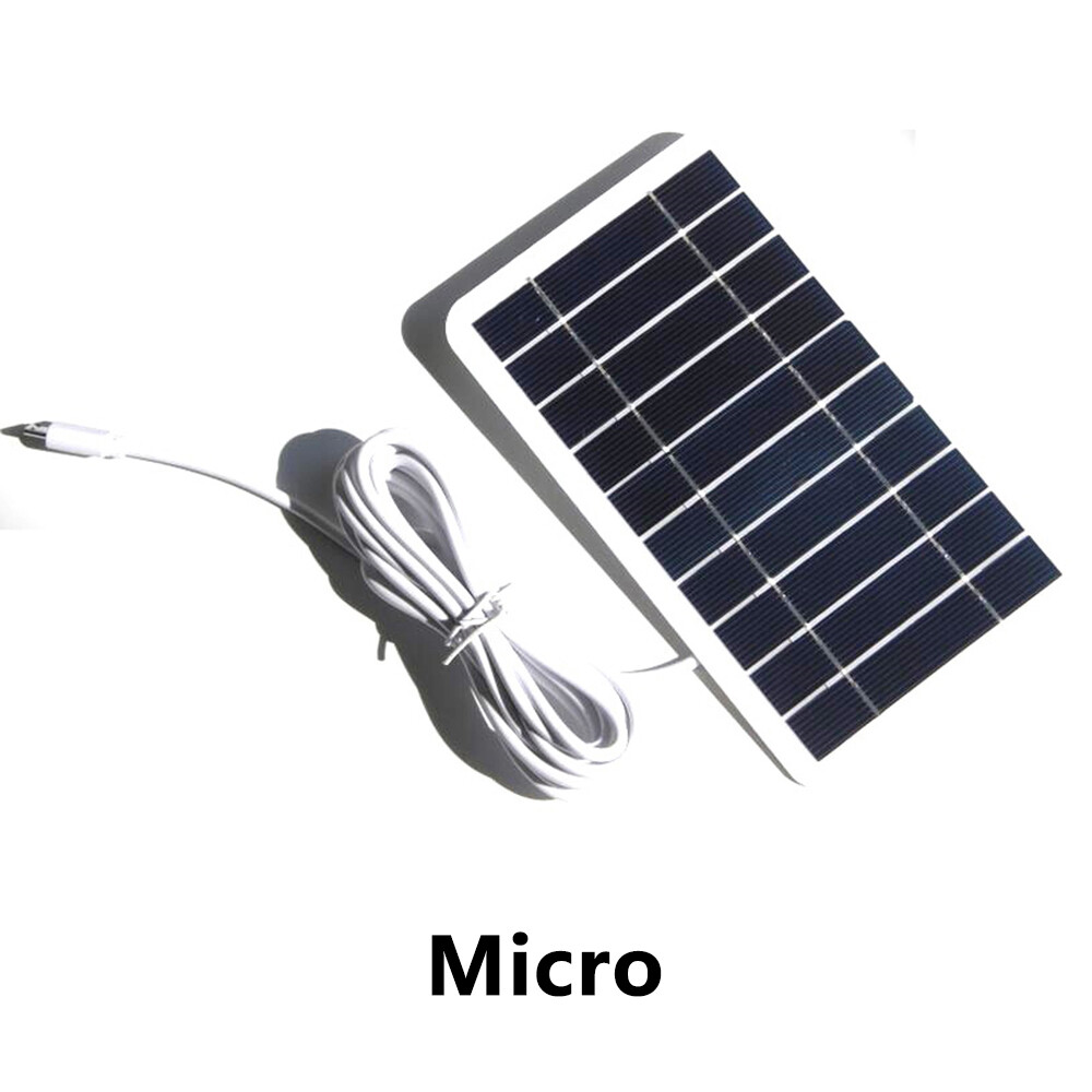 2W 5V Solar Panel Charger For Outdoor Phone Solar Mobile Power Charger Micro/USB