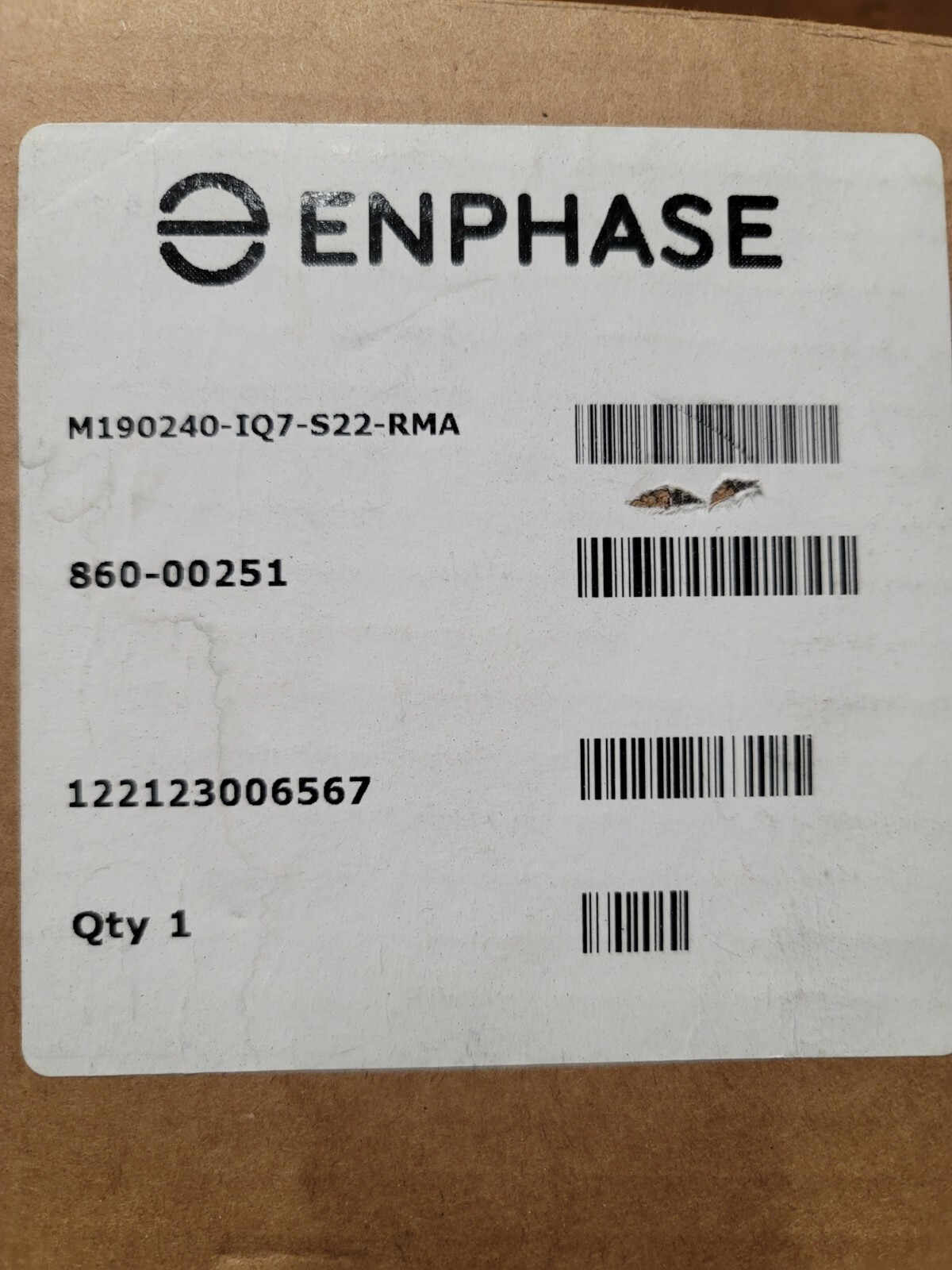 Enphase Energy M190240-IQ7-S22-RMA Kit NEW