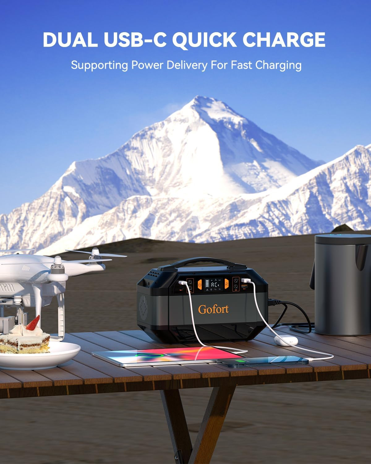Portable Power Station 330W 299Wh Power Supply Solar Generator Backup Battery Pa
