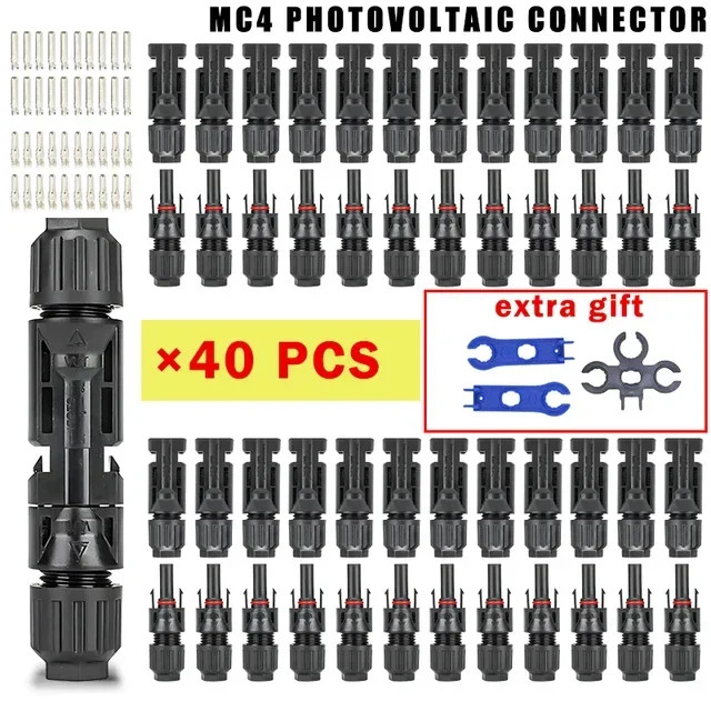 Photovoltaic Solar Connector Kit 1000V 30A for PV/MC Cable 10-400 Pcs