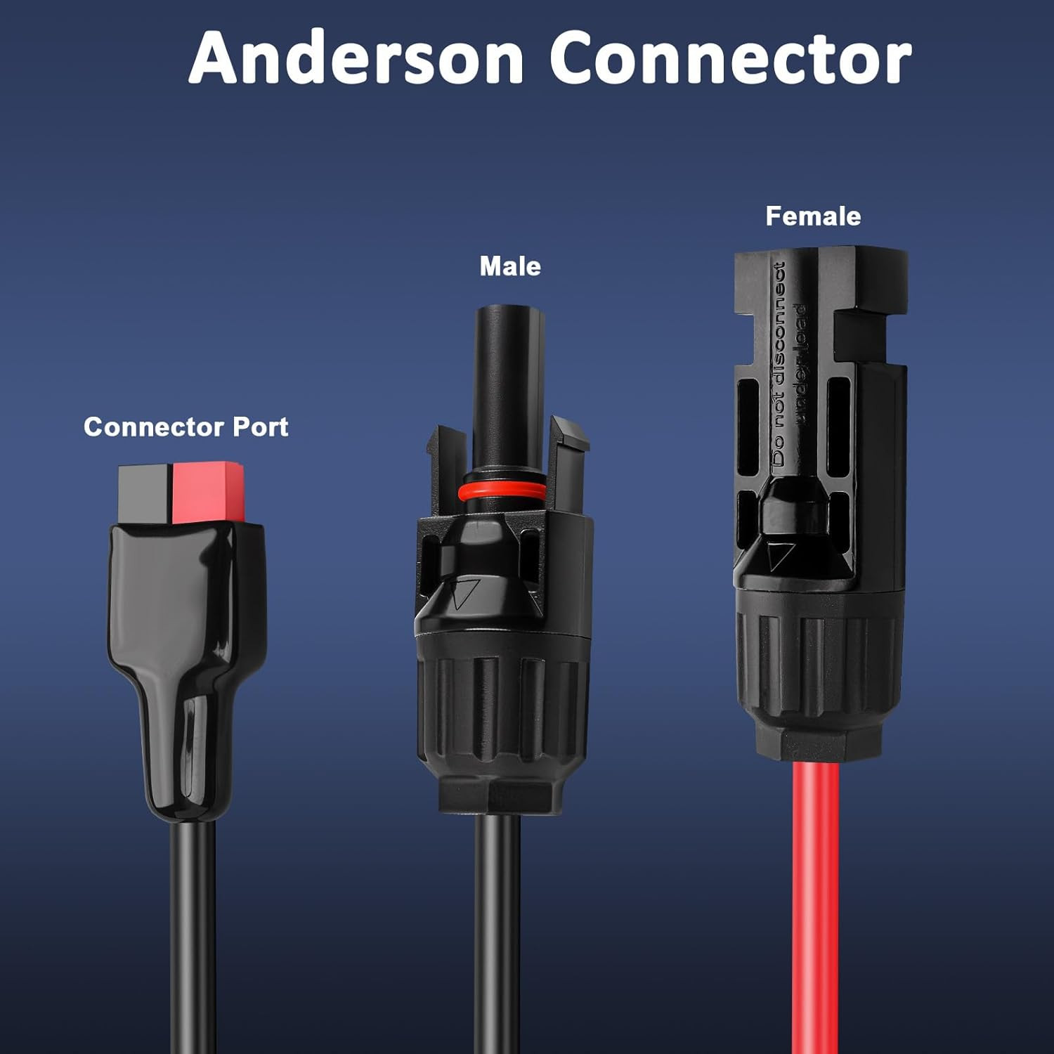 Solar Panel Extension Cable Kit, 4-In-1 Solar Connector with XT60/DC7909/DC5521,