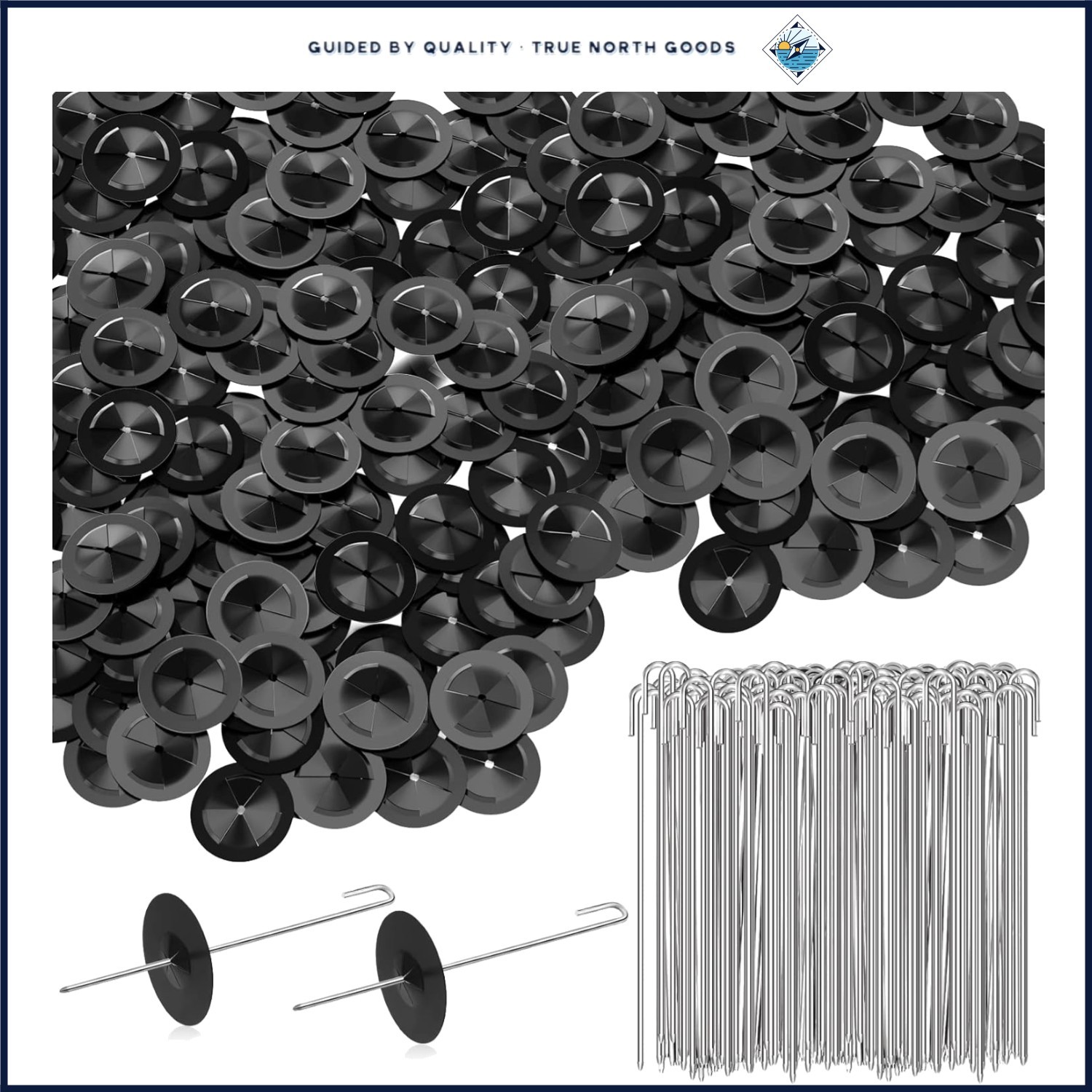 300 Packs Solar Panel Clips with J Hooks and Self Locking Washers for Fastening