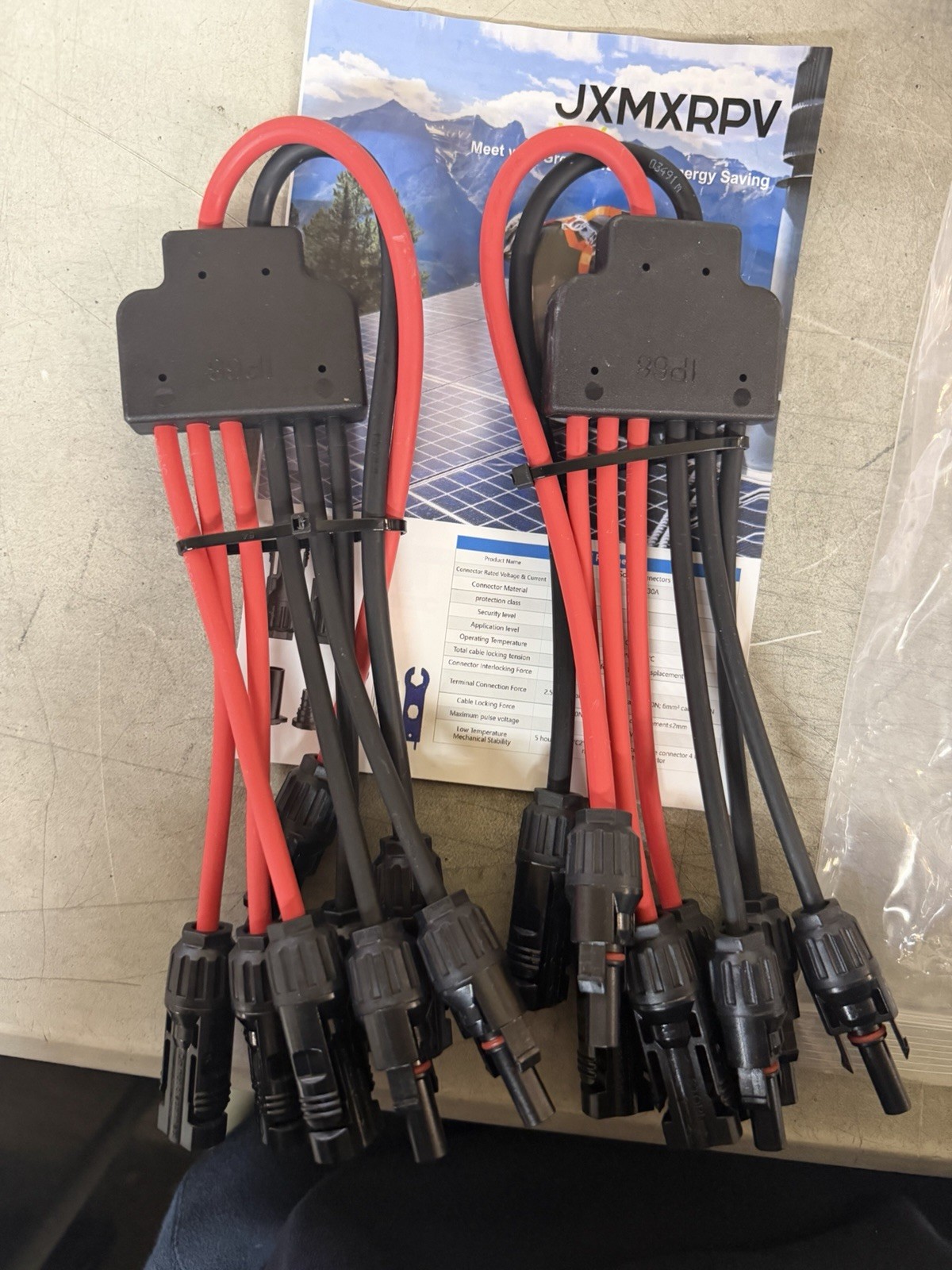 NEW JXMXRPV Solar Connectors For 3 Solar Panels – 2 Pack