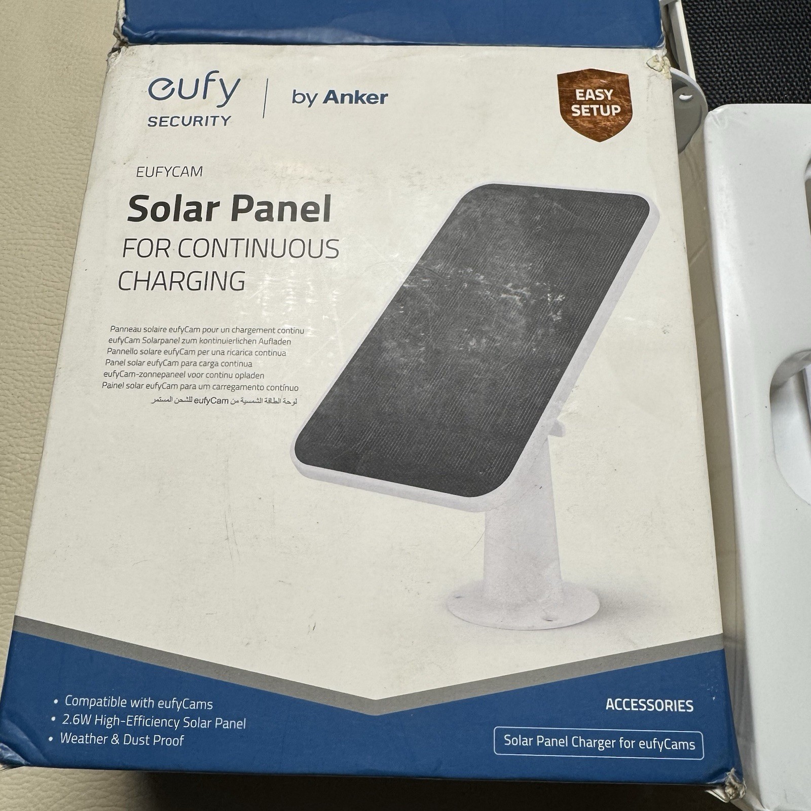 eufy Security Certified eufyCam Solar Panel, Compatible with eufyCam.