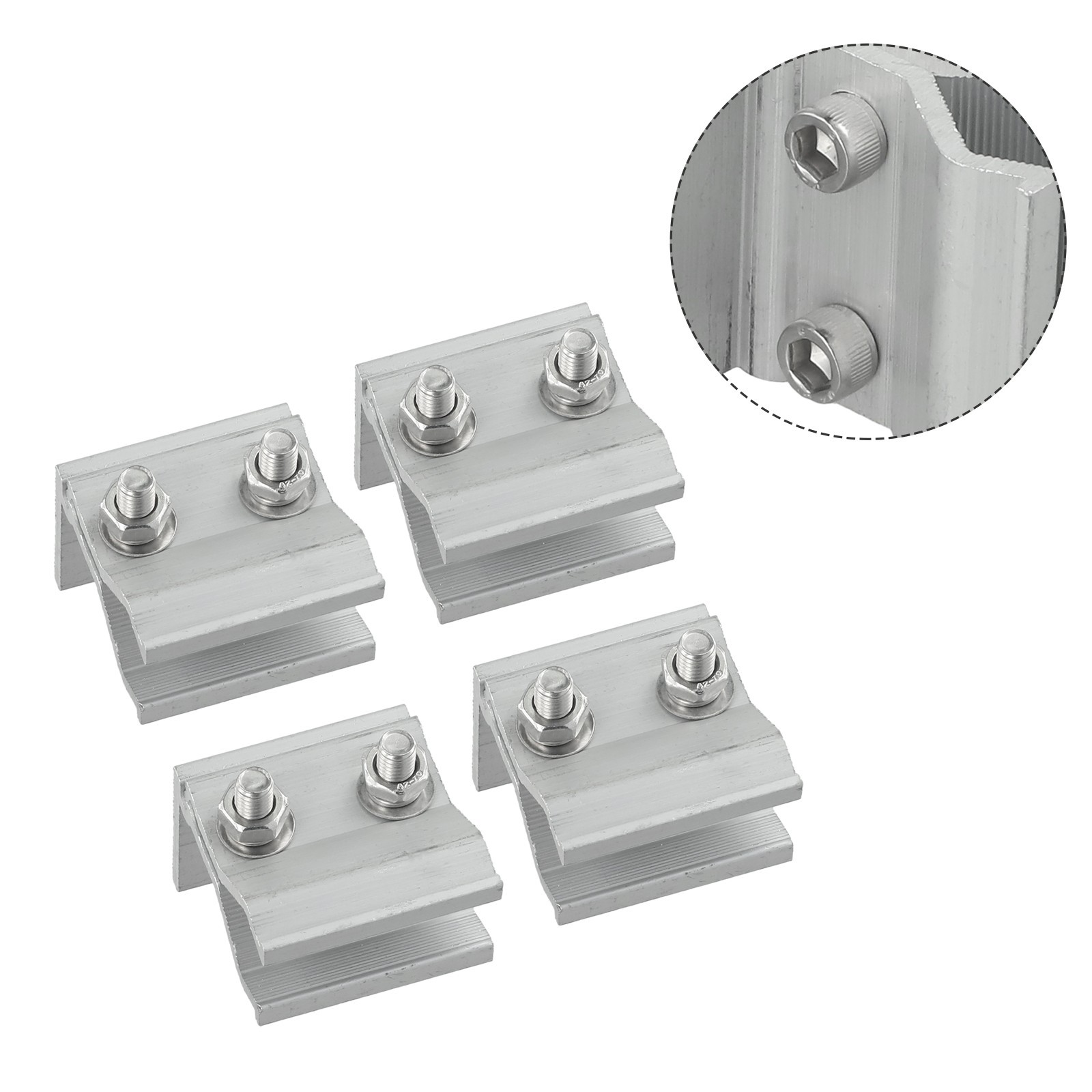Clear Mill Finish Solar Panel 4pcs Clear Mill Finish Fixing Clamp Sliver