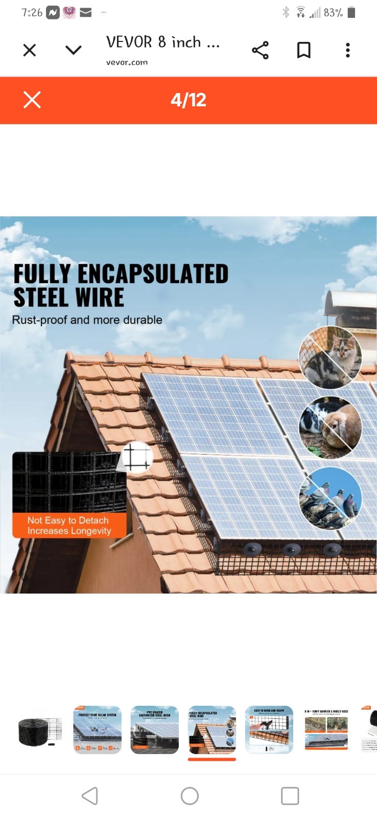 Solar Panel Critter Guard Kit