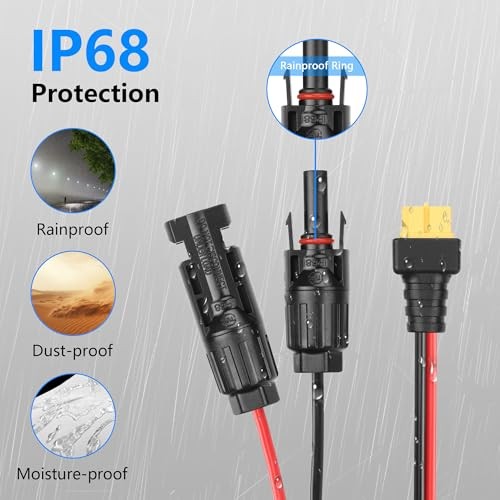 Solar Panel Connector to XT60 Connector Cable 16.4FT 14AWG Solar Connector to