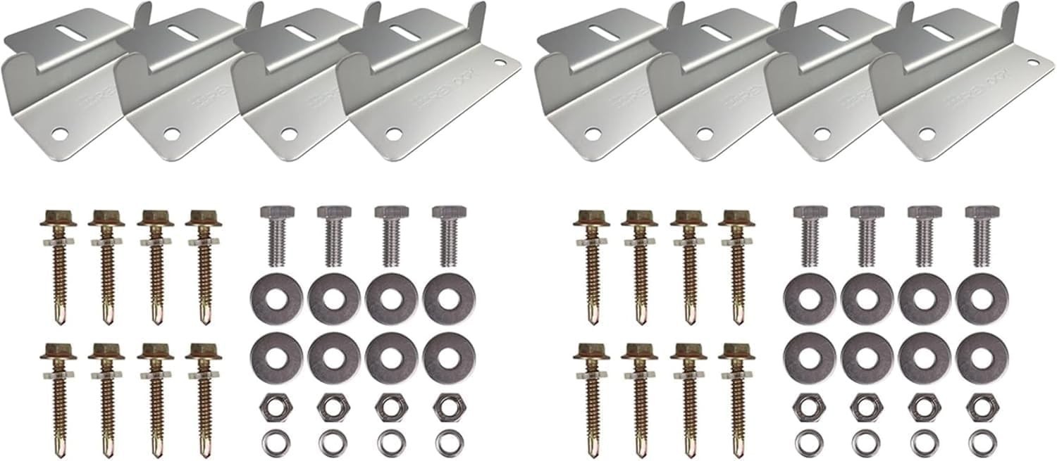 2 Sets Lightweight Aluminum Z Brackets – Corrosion-Free Solar Panel Mounting