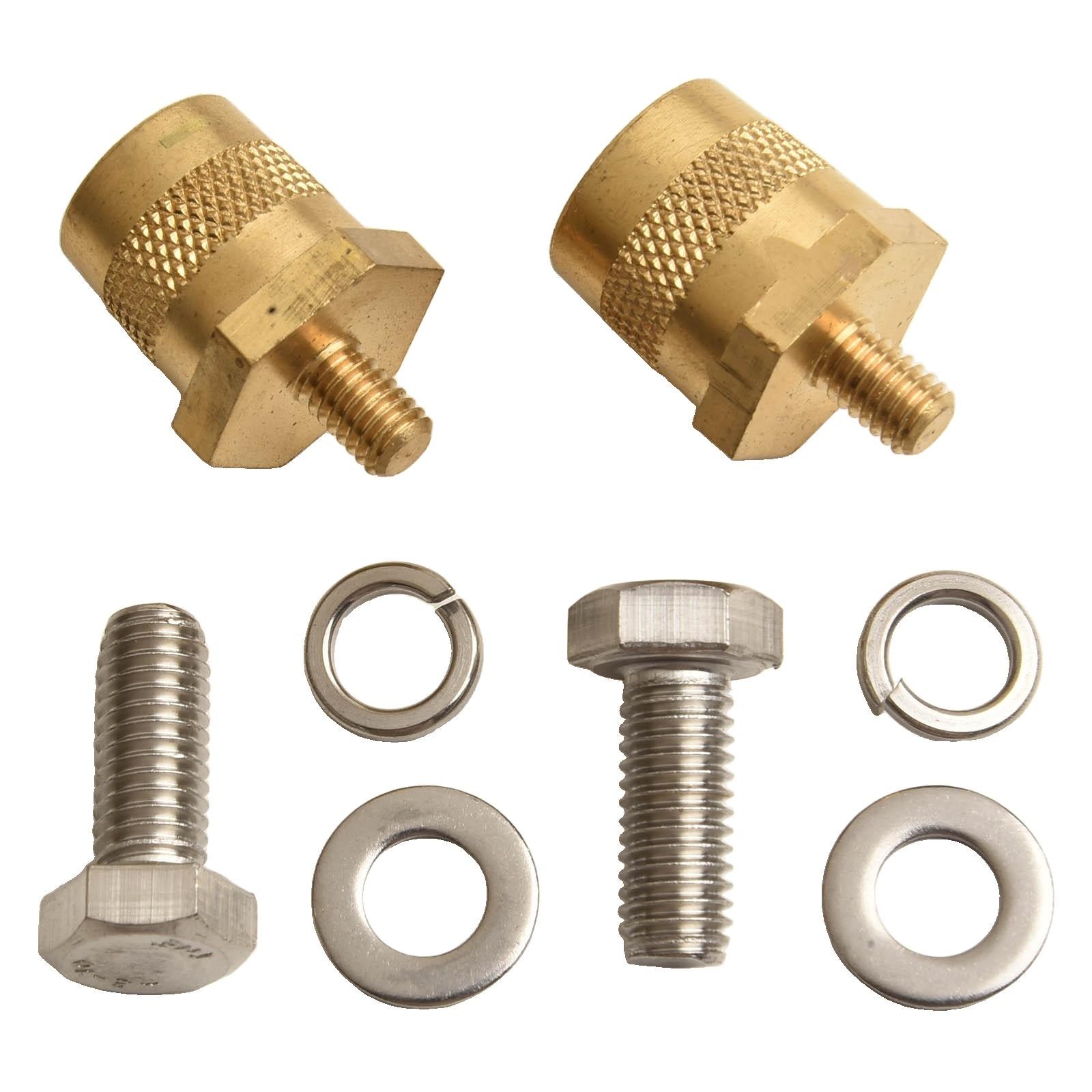 Brass Battery Terminals M6 Male and M8 Female for Enhanced Vehicle Connectivity