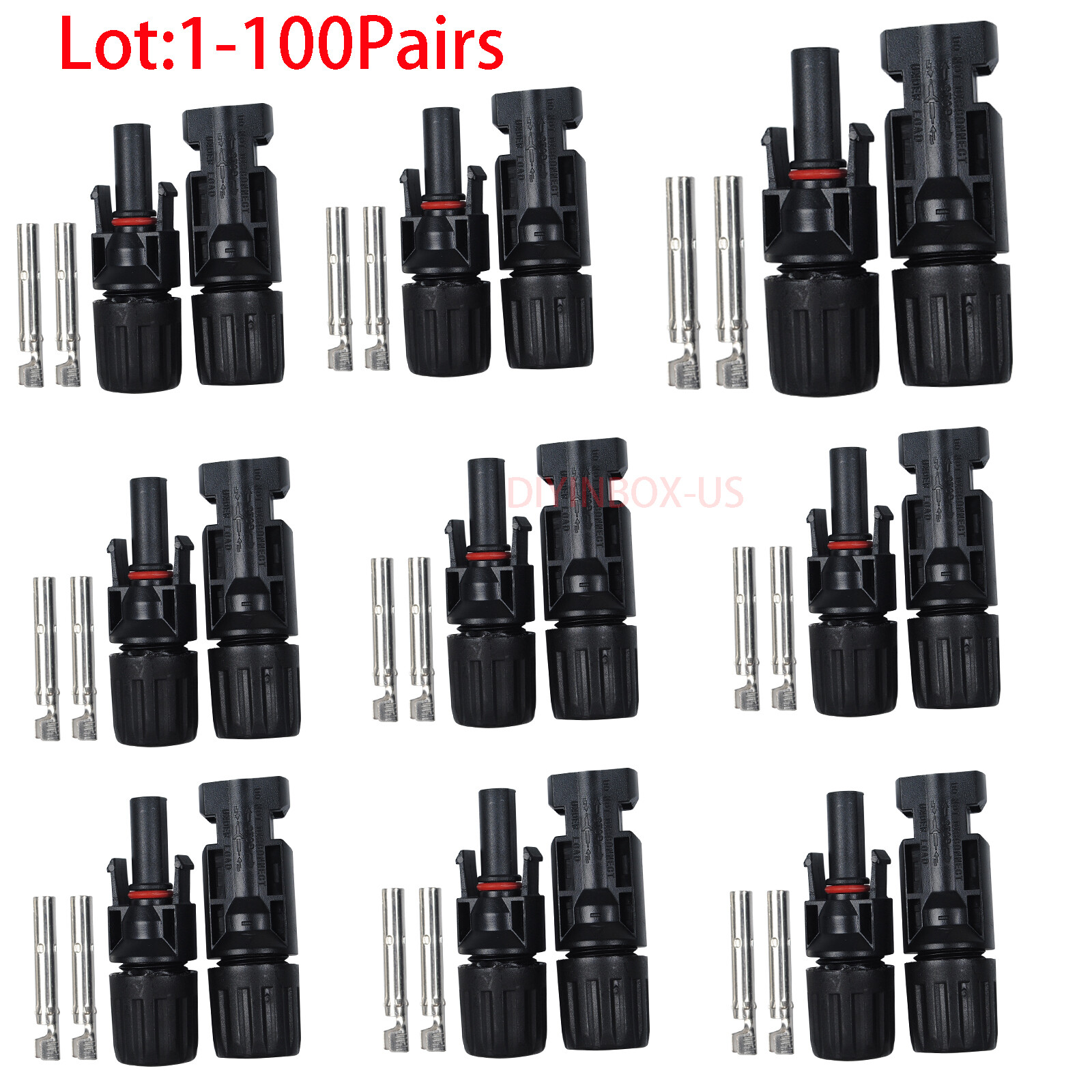 Lot MC-4 Connectors Solar Panel 30A Line Plug Socket Male Female IP67 H Adapter