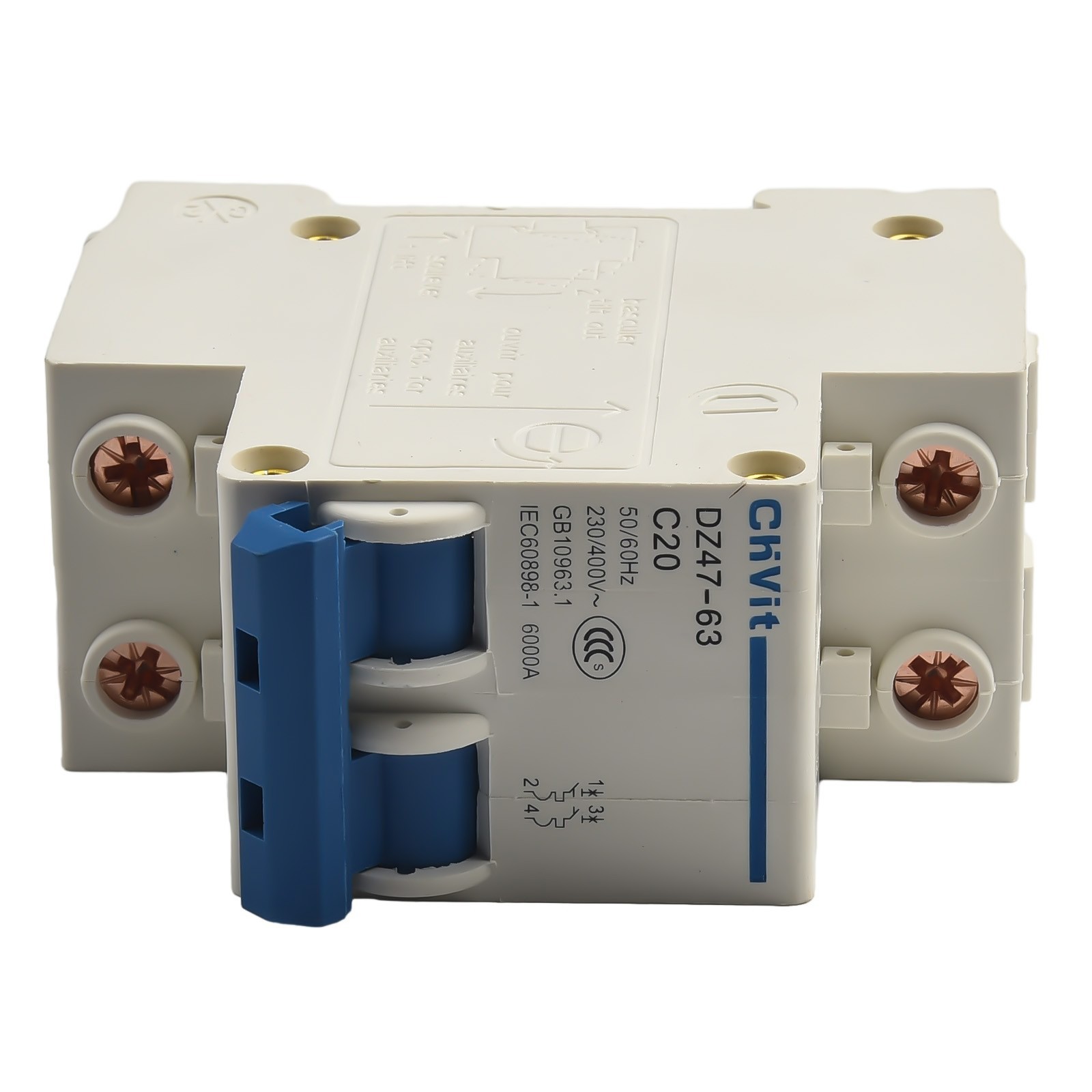 Circuit Breaker Air Switch Overcurrent Trip Type-C 16A/20A/32A/63A 2 P 220V