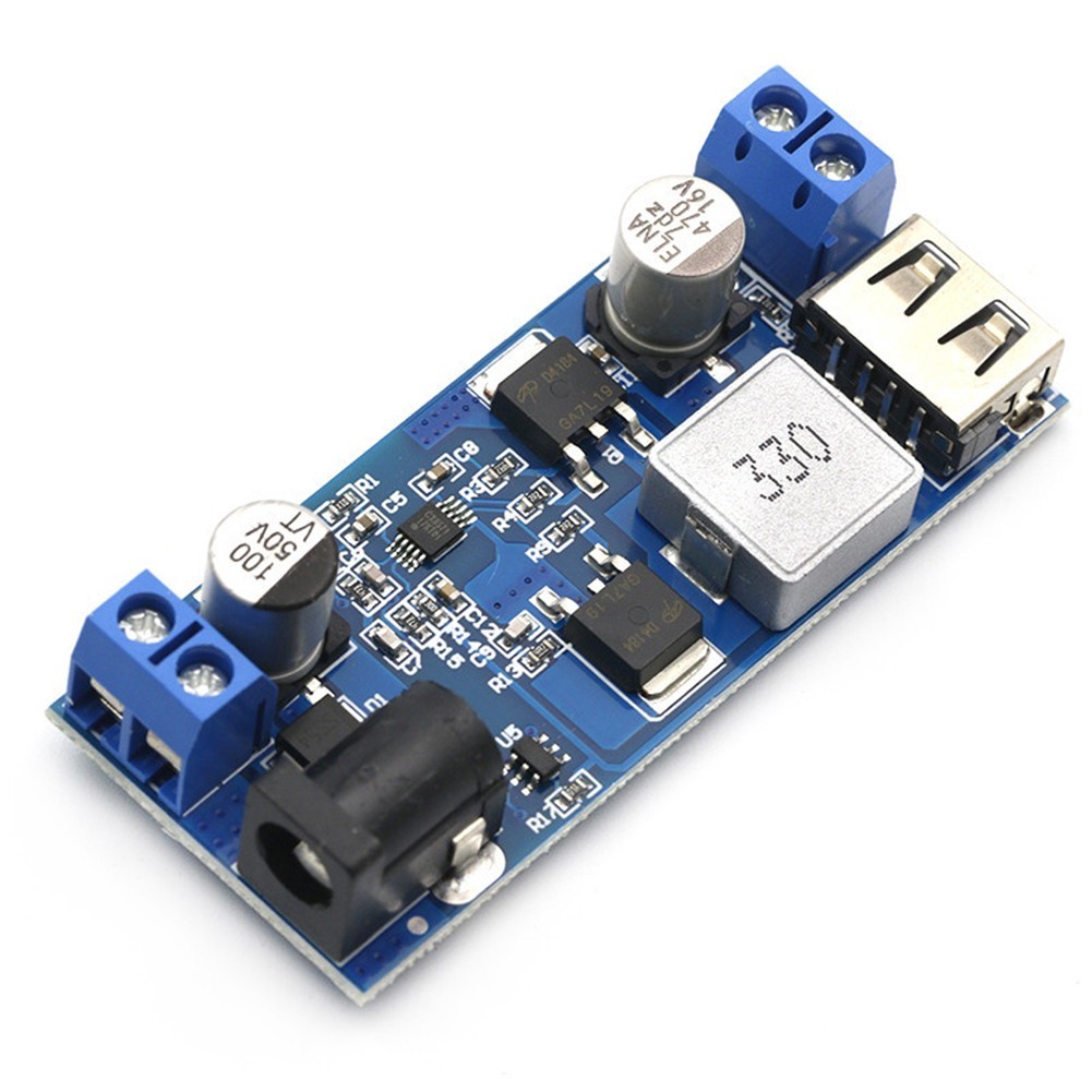 Wide Compatibility 24V 12V to 5V 5A Step Down Supply Converter USB