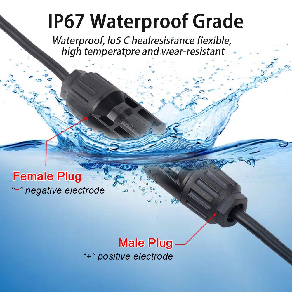12 AWG XT60i Female to Solar Panel Extension Cable Connector Charging Cable