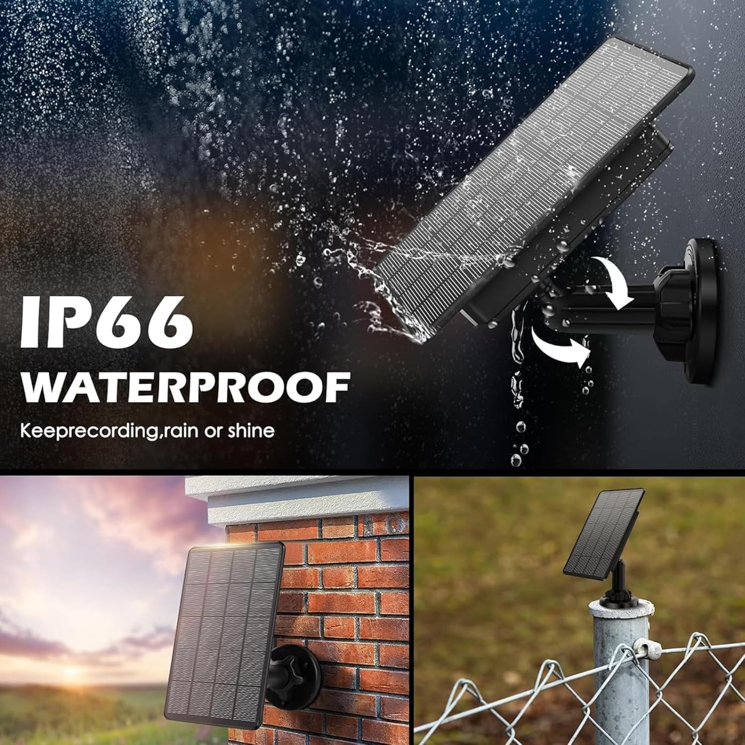 Solar Panel for Trail Cameras 12V/1A 6V/1.5A Waterproof