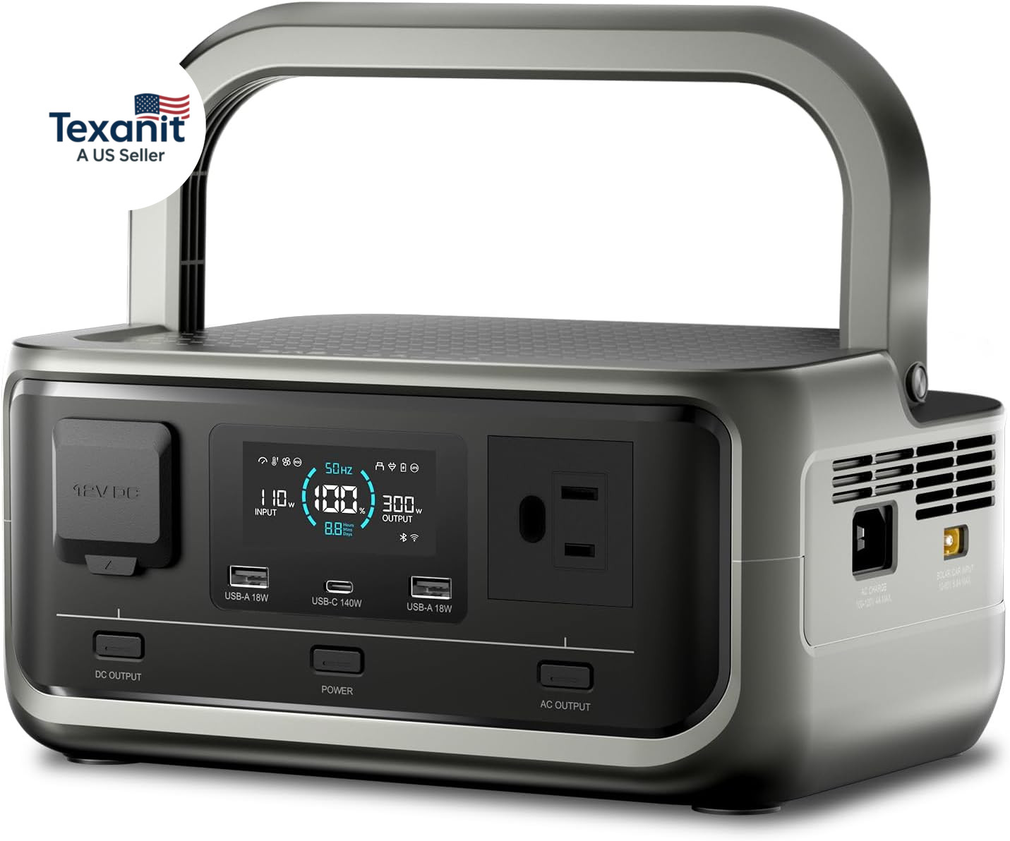 VOLIX P300 300W(600W Peak) Portable Power Station with UPS Function,256Wh Lifepo