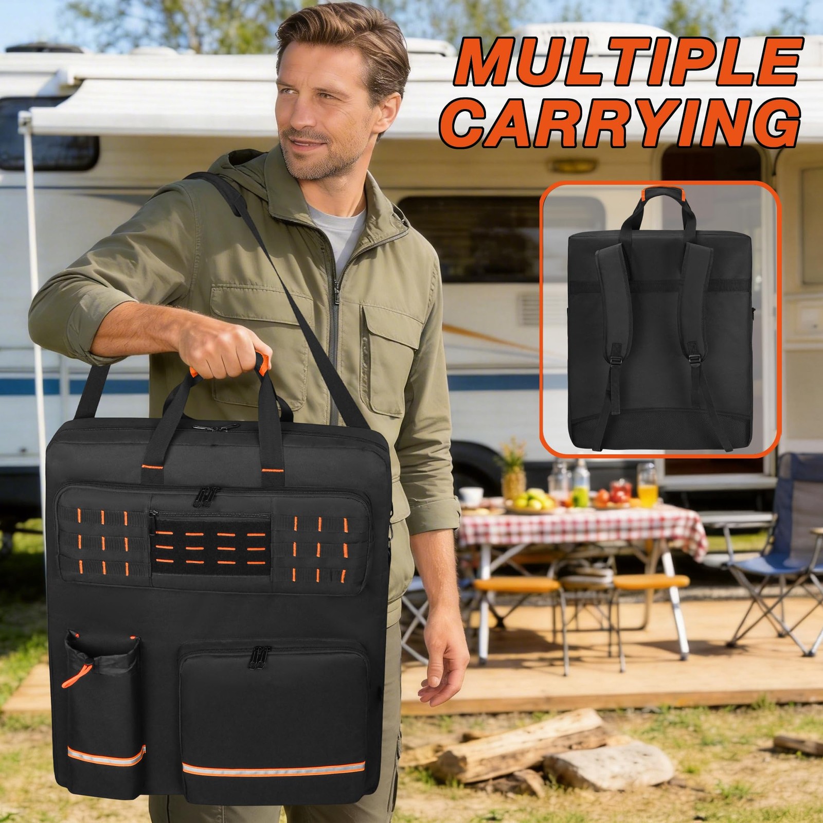 Solar Panel Storage Bag with 2 Jackery SolarSaga 100W 100X 200W, Padded Trave…