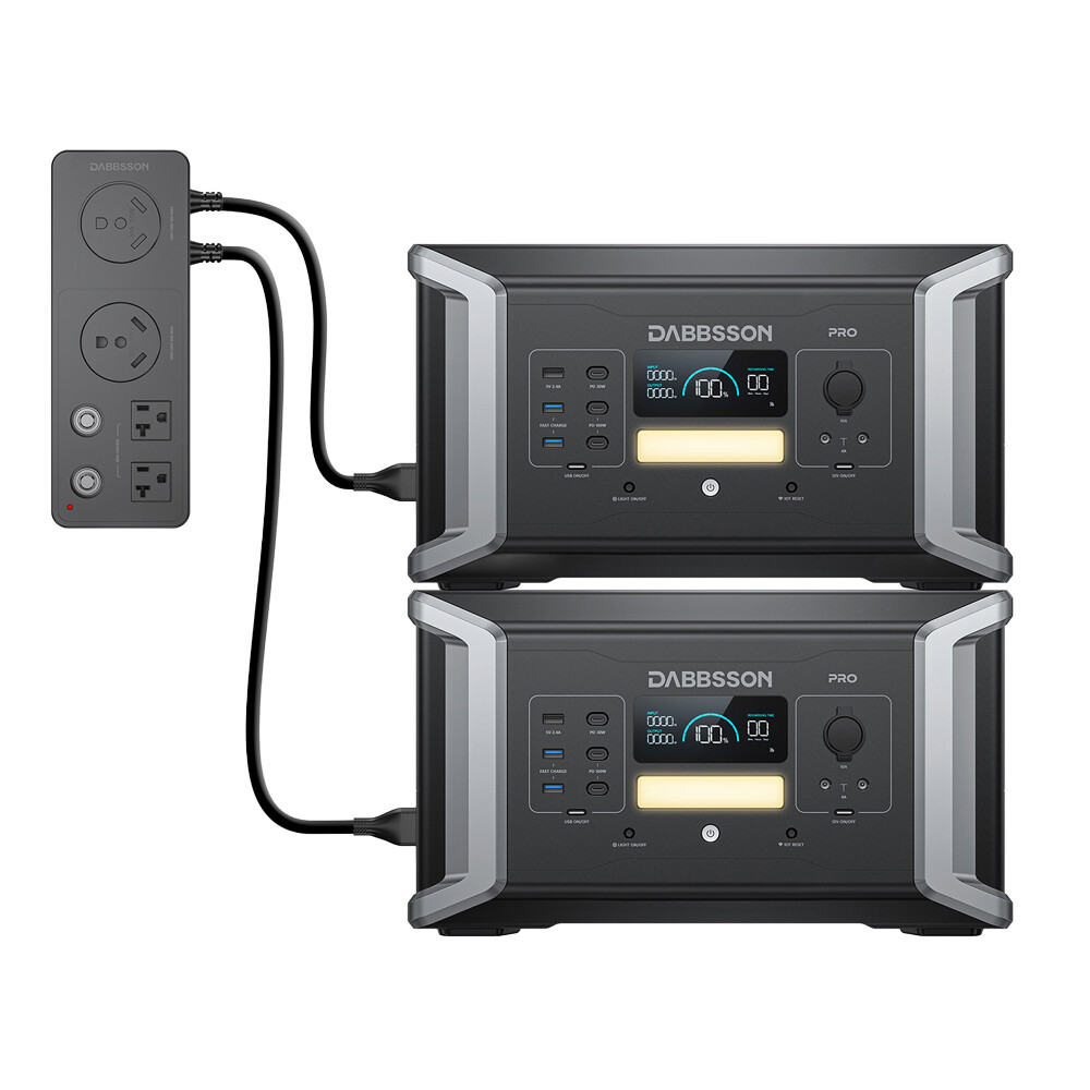 Portable Power Station 2048Wh 3600W Solar Generator for Outdoor Camping Dabbsson