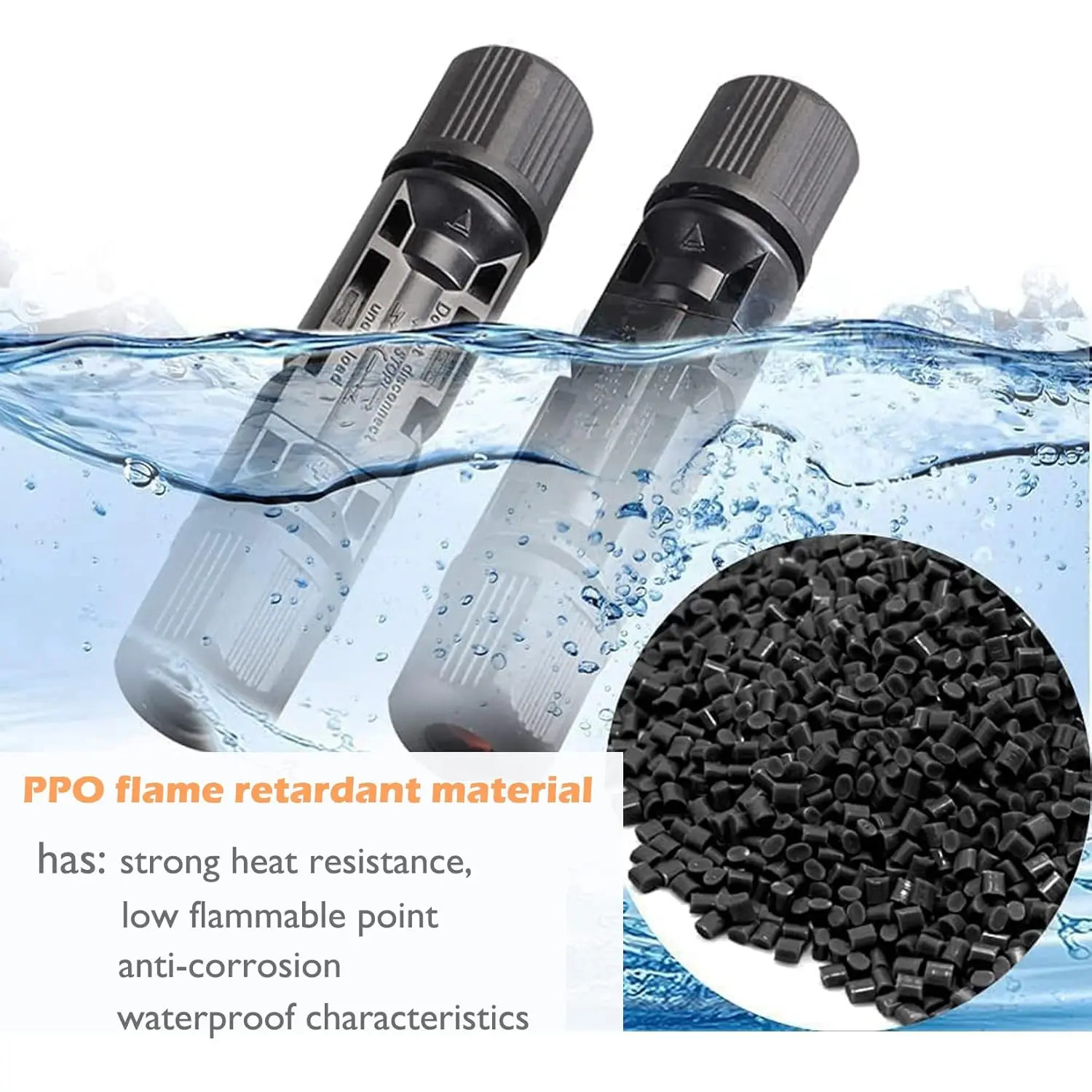 5Pairs Solar Panel Connectors IP67 Waterproof Solar Cable Connectors 1000V 30A M