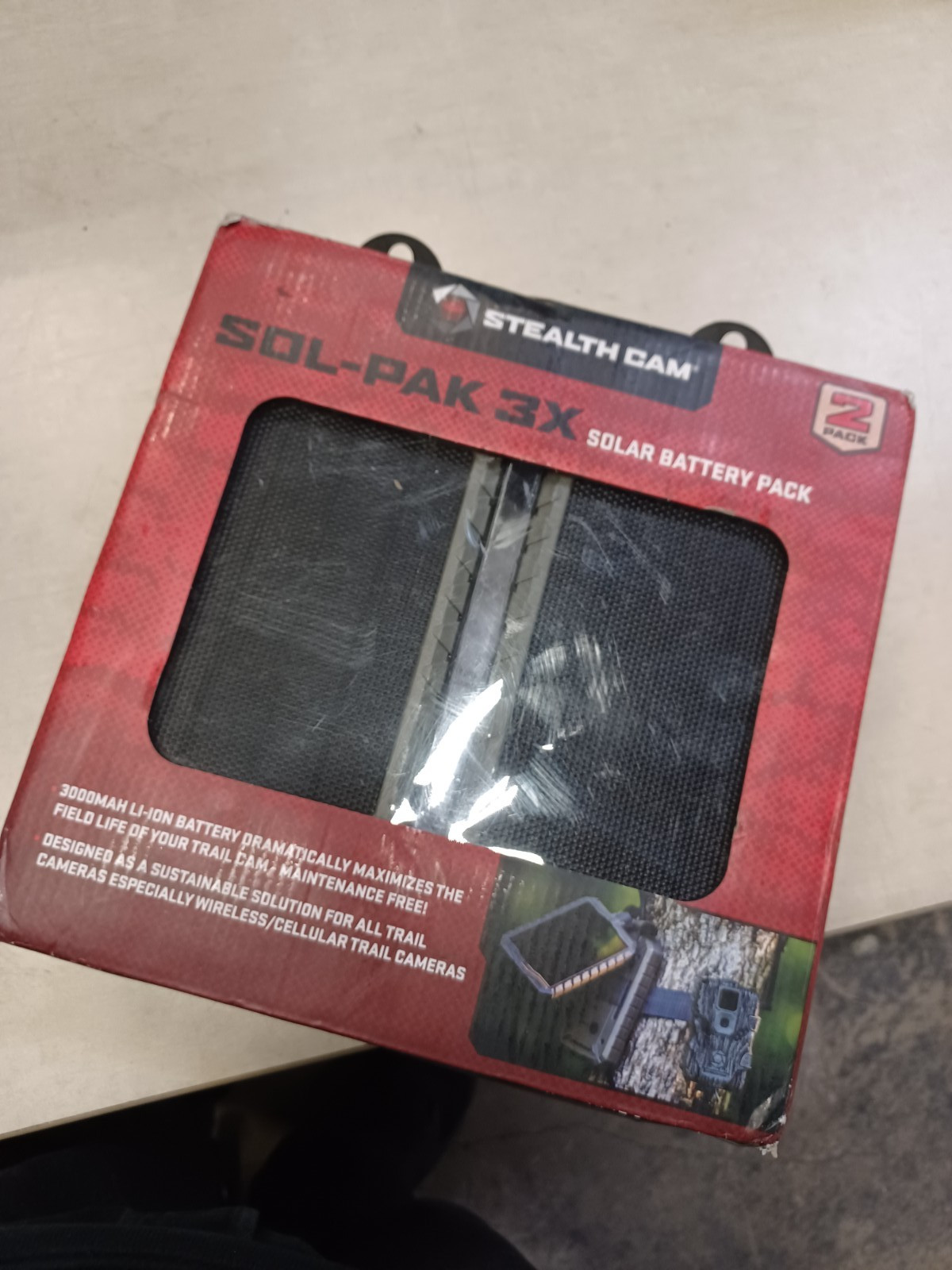 Stealth Cam 12V Solar Battery 2-Pack with 10ft Cable Trail Cameras STC-SOLP-2pk