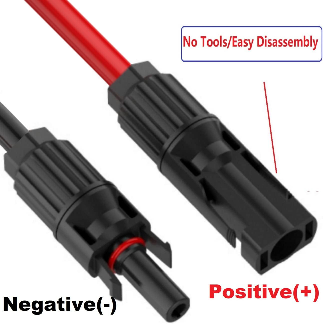 Solar Panel to SAE Adapter with MC4 Connector Extension Cable 10AWG for Easy Co