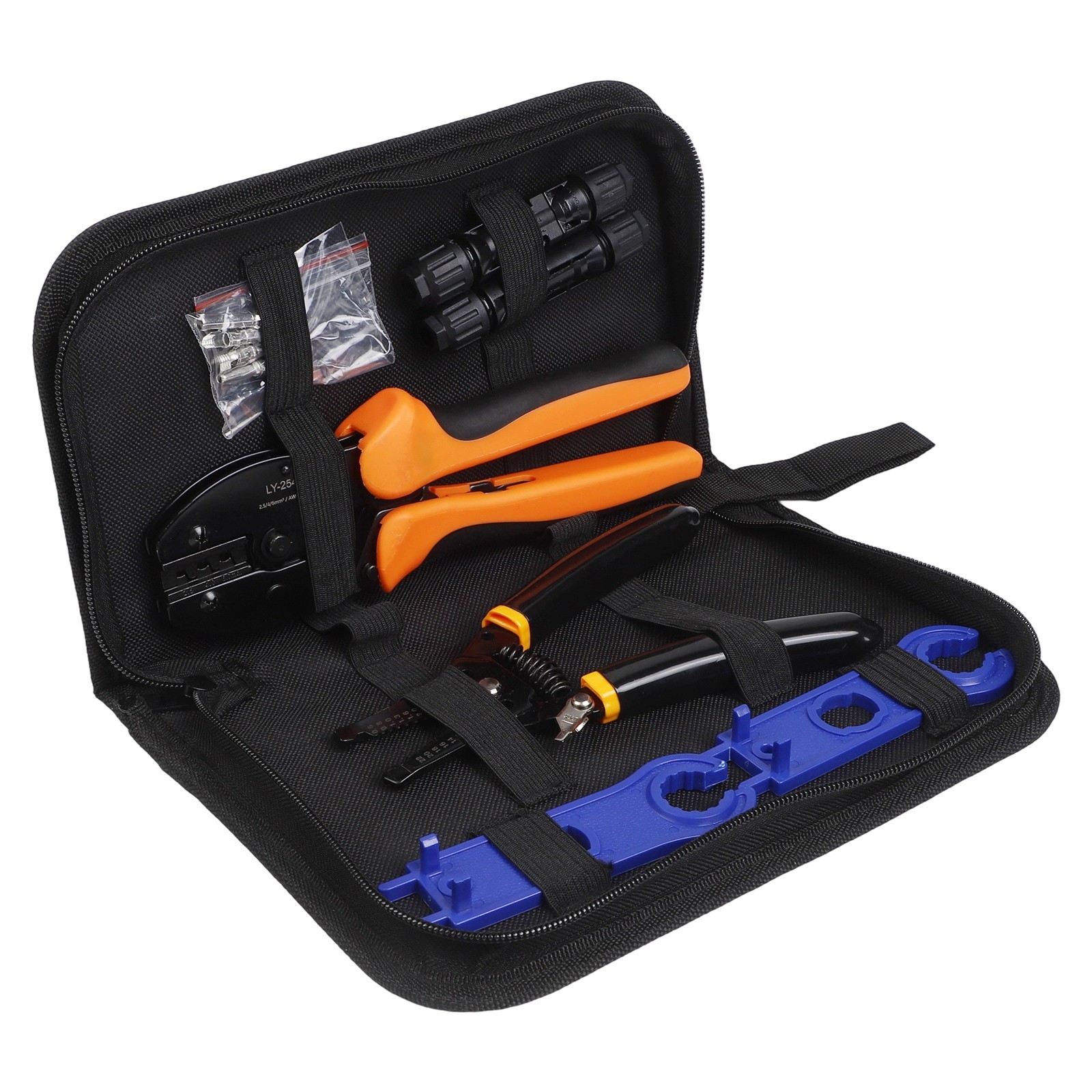 Solar PV Panel Crimping Tool Kit Solar Connector Crimper For AWG14-10 2.5/4/6mm²