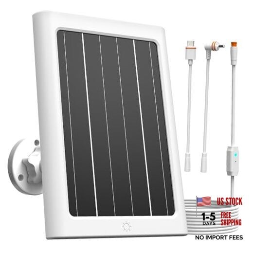 5W Solar Panel for Ring Spotlight Cam Plus/Pro and Stick Up Cam Battery, 1 Pack