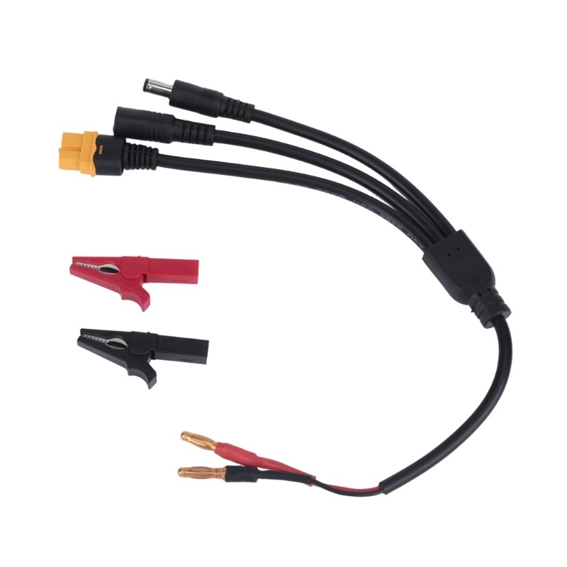 5 in 1 wiring cable for charging worktable tasks, with dc5521 cable ends
