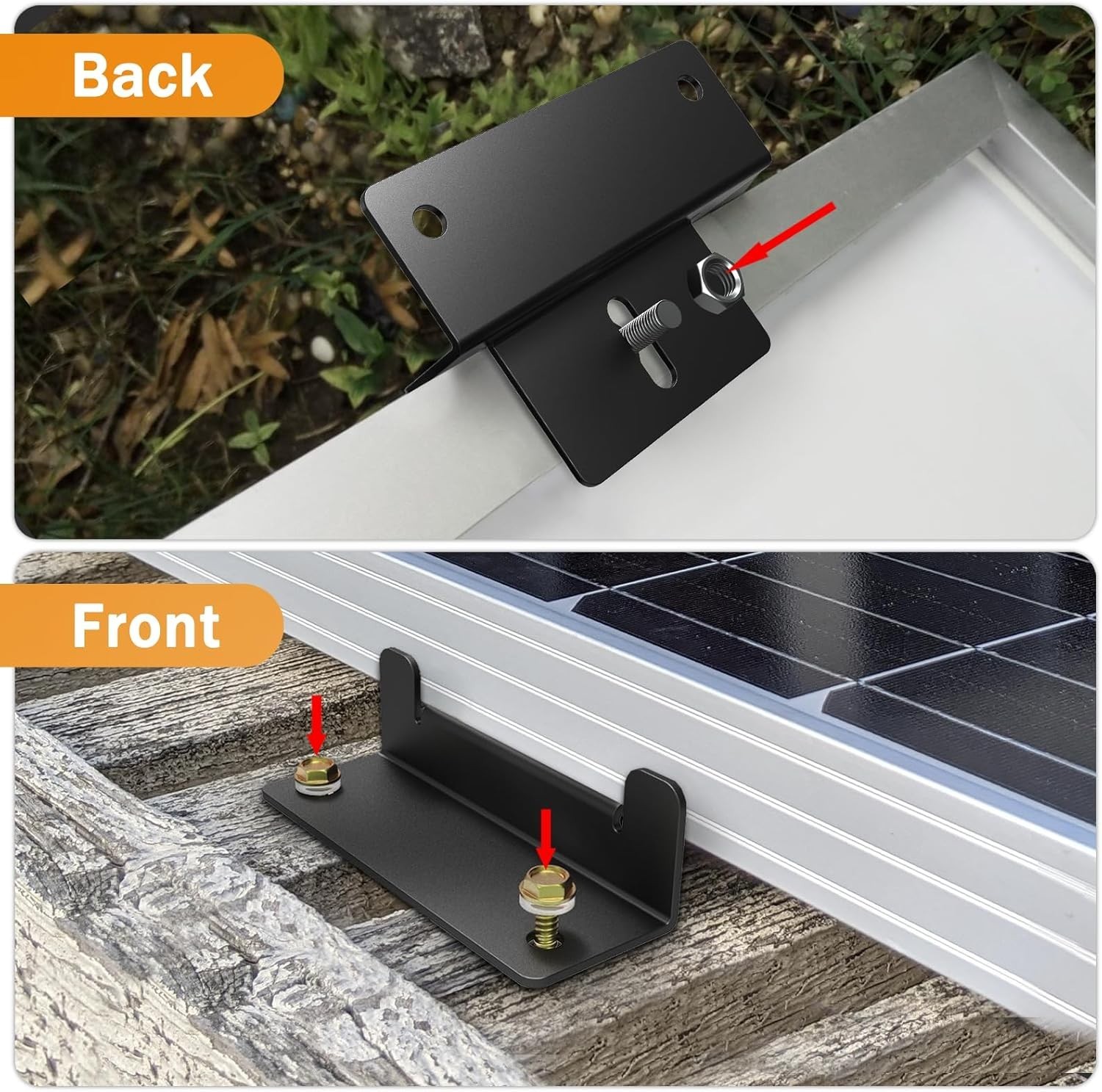 Heavy-Duty 16 PCS Solar Z Brackets – Lightweight Aluminum for Irregular Surfaces