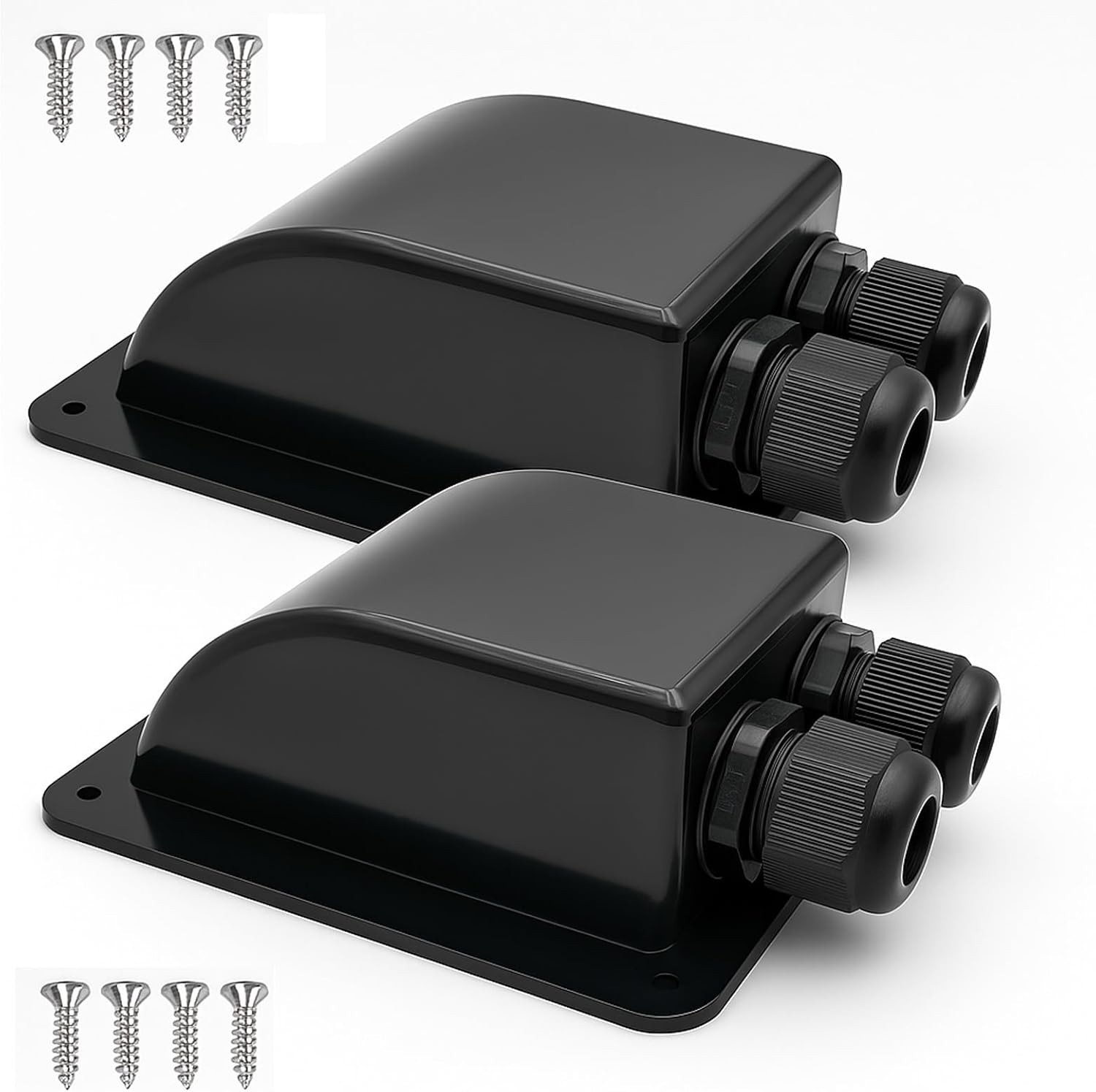 Waterproof Solar Cable Entry Gland Double for RV Boat Camper 6-12mm² Pack of 2