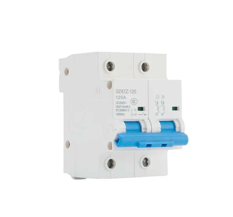 Circuit Breaker DZ47Z-125 DC MCB 2P 125A 600V Mini PV For Solar Overload Protect