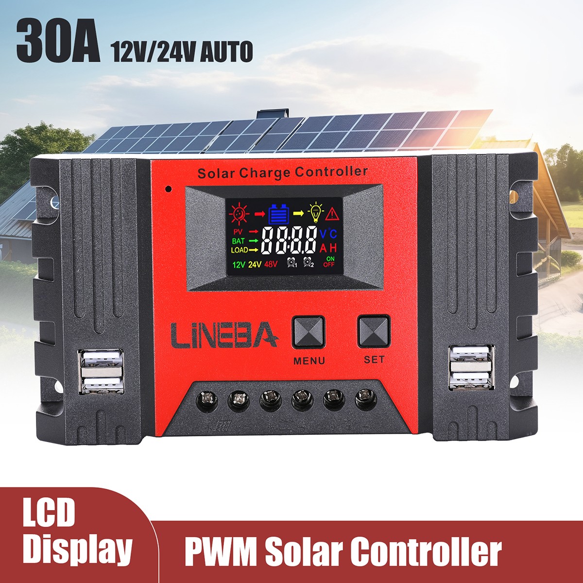 Flexible 400W Mono Solar Panel 12V Power Portable Camping Boat RV Battery Charge