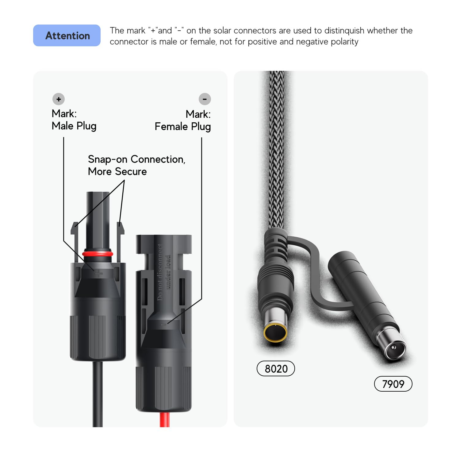 3.5M MC-4 Solar Connector to DC7909/DC8020 Extension Cable for Jackery Explorer