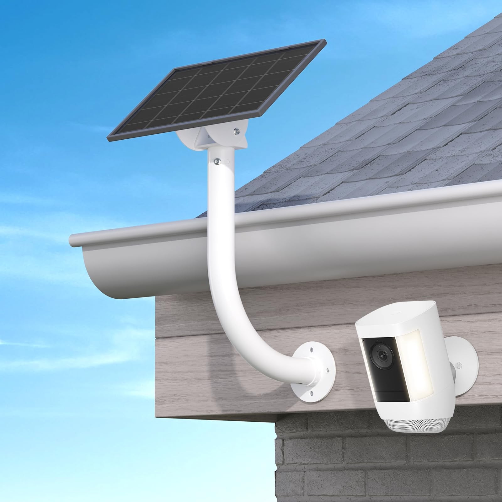 Universal 2 Pack Solar Panel Wall Mount Bracket – 30cm L-Shape Mount with Adj…