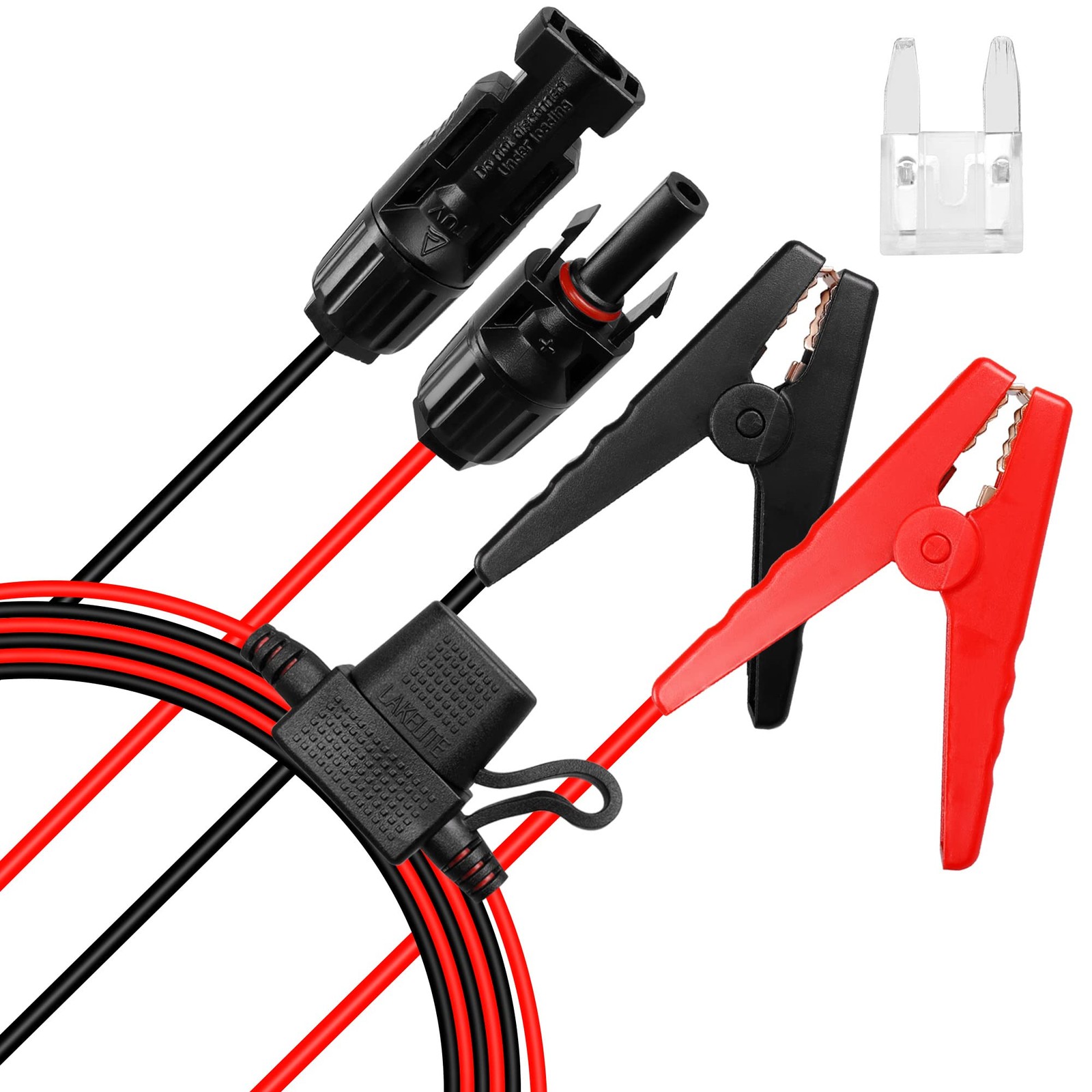 Solar Panel Connector Cable 12AWG Solar Panel Connector to Battery Clip Exten…