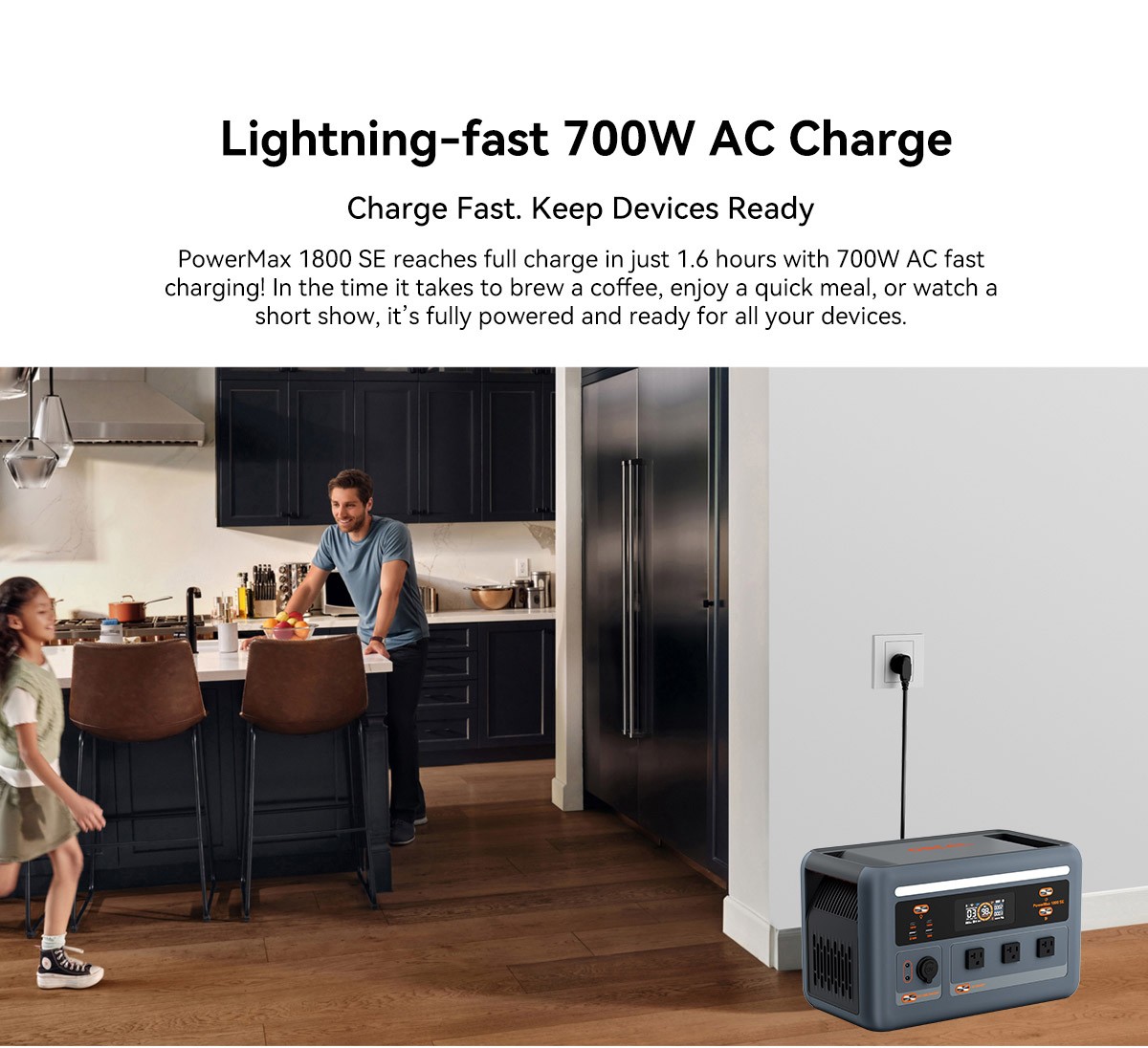 Blackview OSCAL Portable Power Station 1800W 1024Wh LiFePO4 + 400W Solar Panel