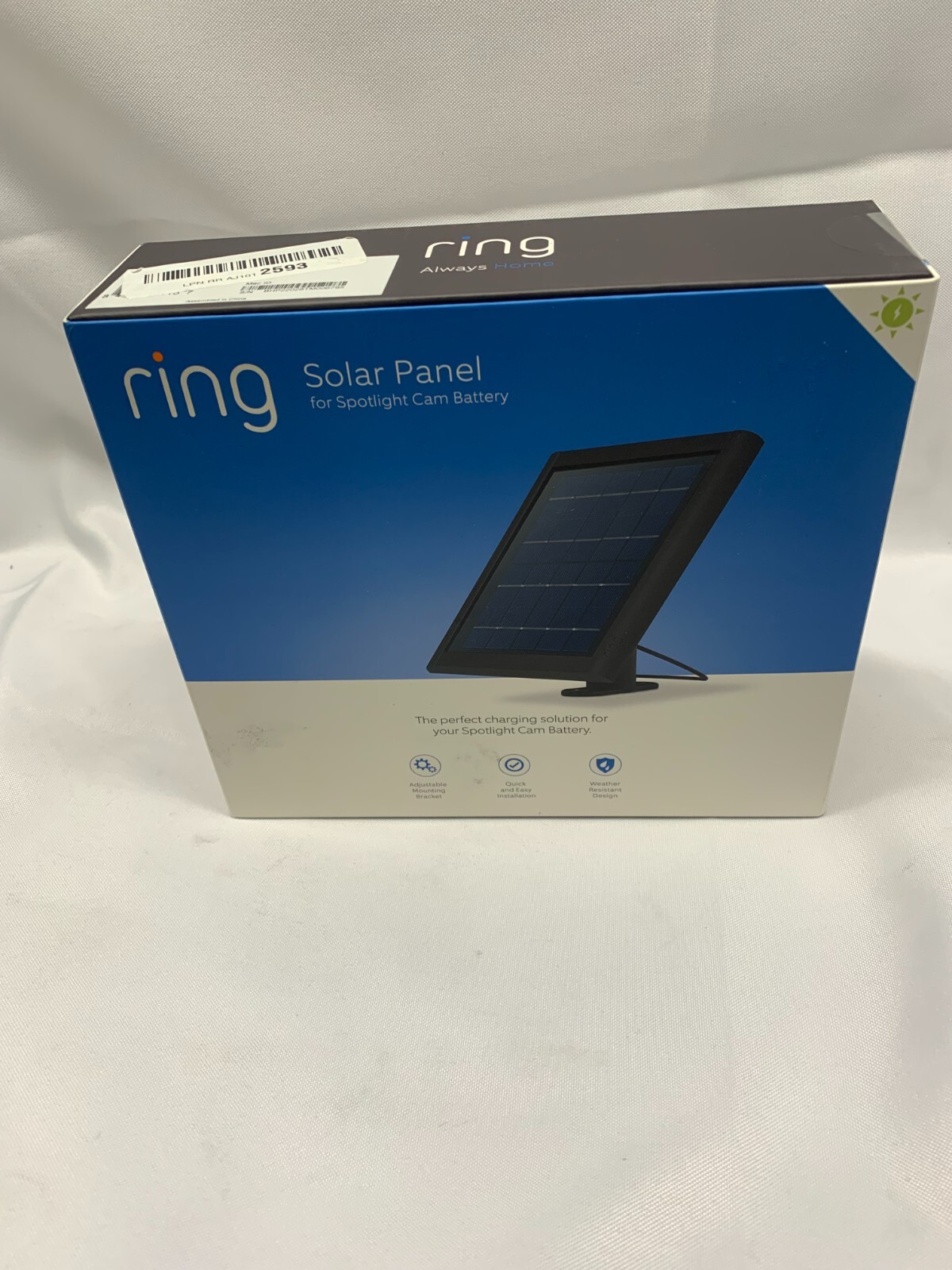 Solar Panel for Ring Spotlight Cam Battery and Stick Up Cam Battery-Black *New