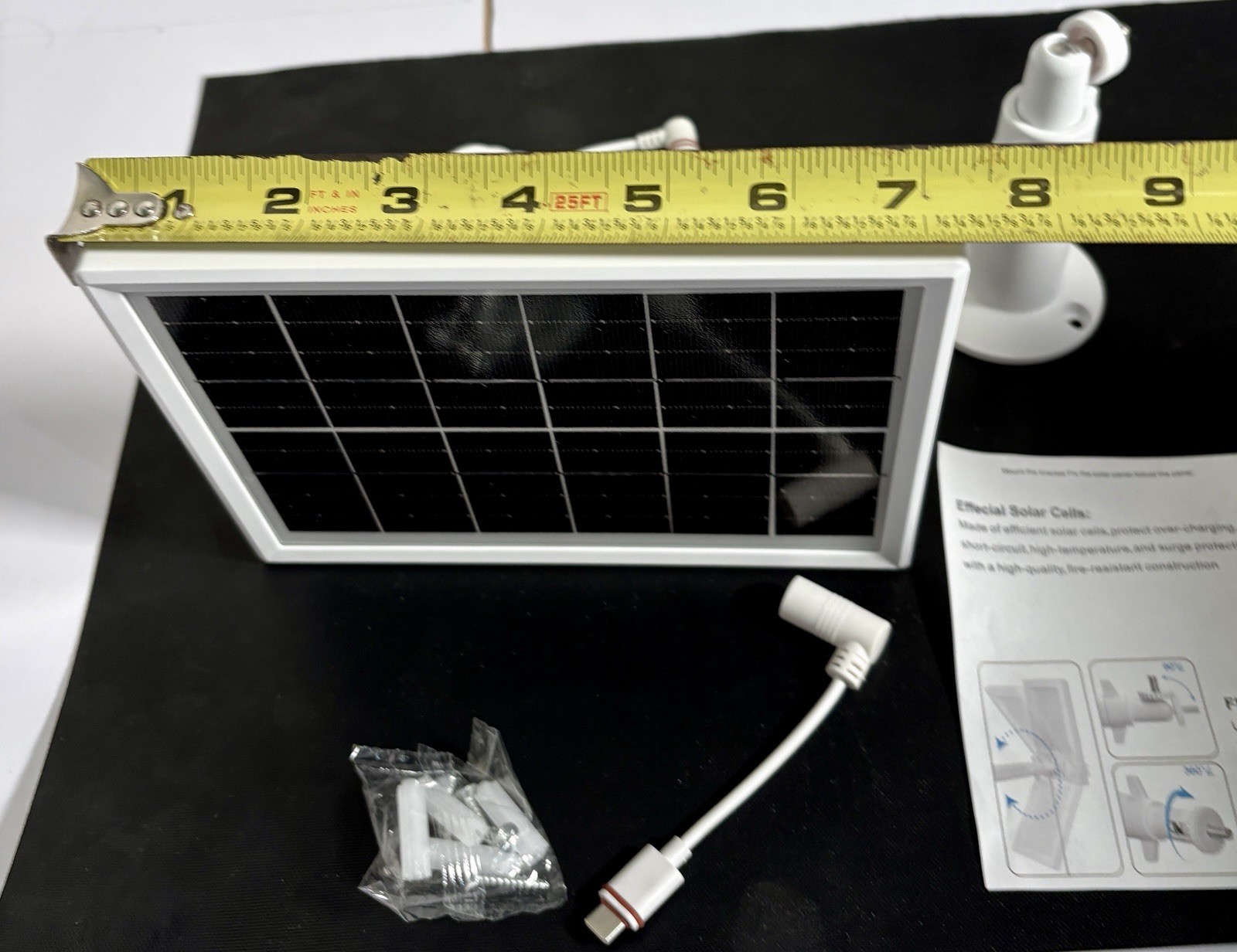 Solar Panel for Ring Camera, Waterproof & Fast Charging Solar Panel Charger ***