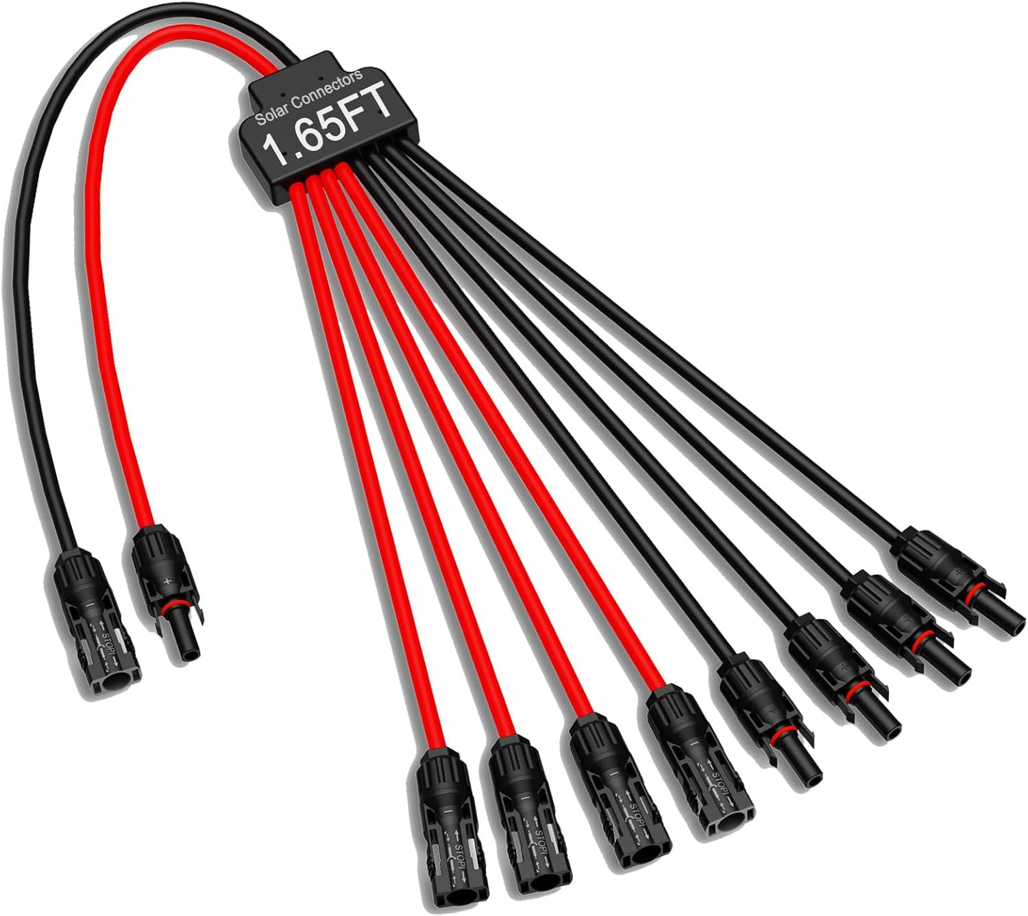 Solar Connectors for 4 Solar Panels,Tool-Free Solar Panels Connectors,Waterproof
