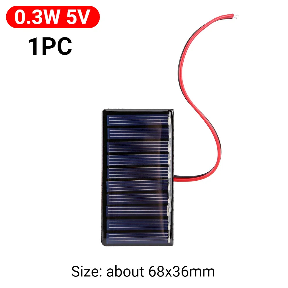5W 5V/12V 1W 3V Mini Solar Panel Polysilicon Solar Epoxy Panel Module Light Cell