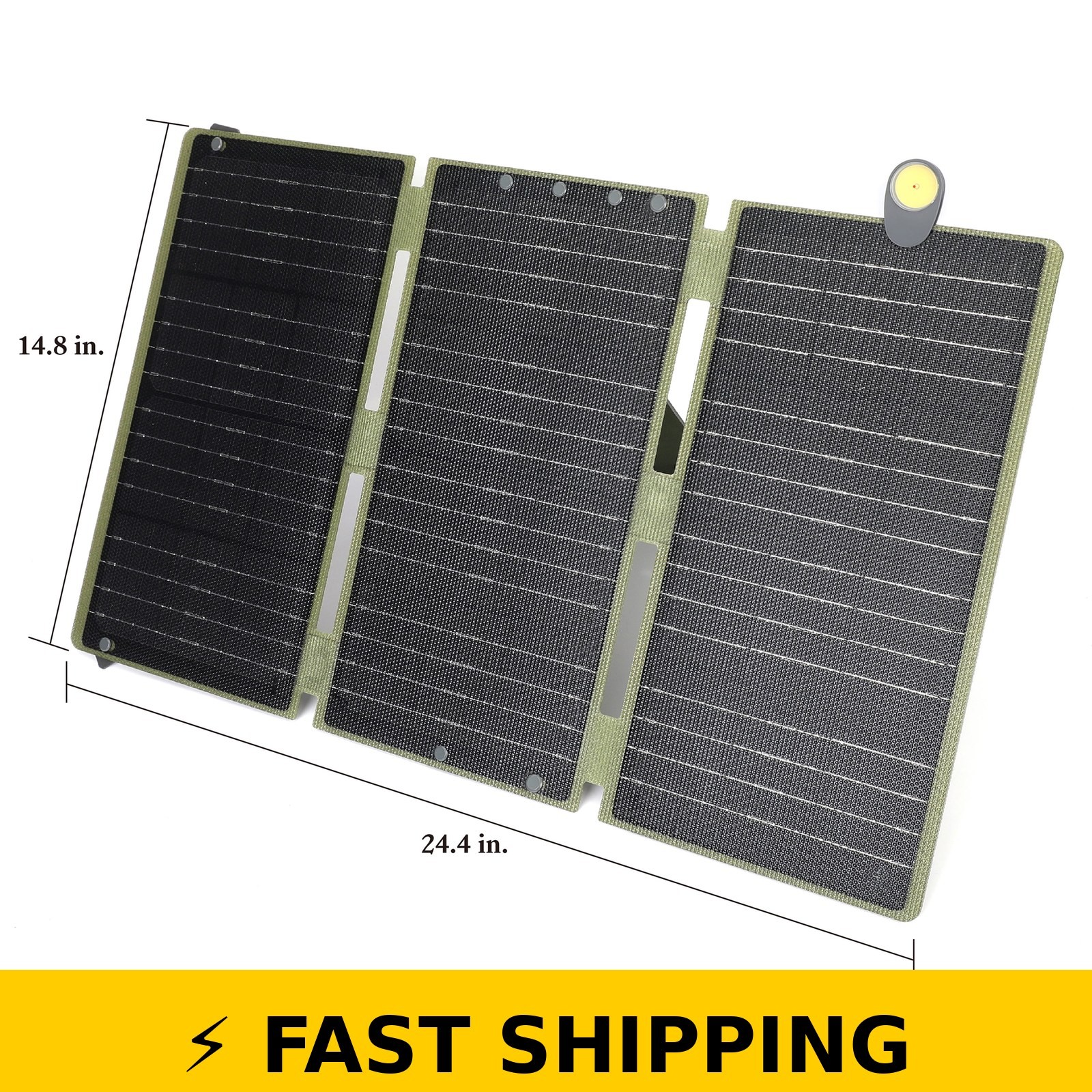 Swiss Tech 30W Foldable Solar Panel USB Charger Waterproof Emergency Use