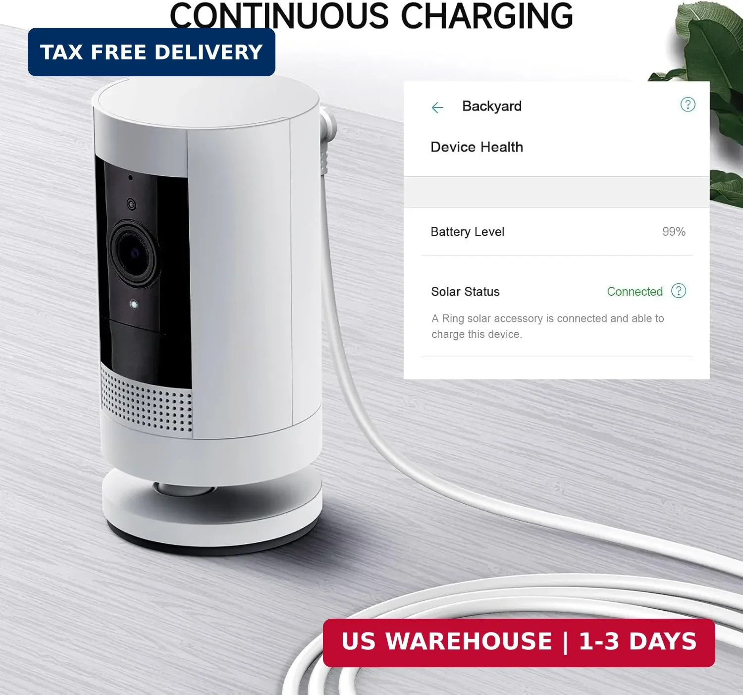 Indoor/Outdoor Power Adapter Ring Stick up Cam Battery 3Rd Gen/2Nd Gen/Plug-In,