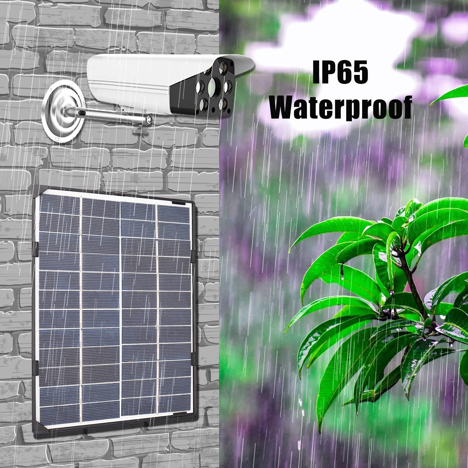 Mini Solar Panel, 6W 12V Solar Panel for Outdoor Security Camera Solar Cell w…