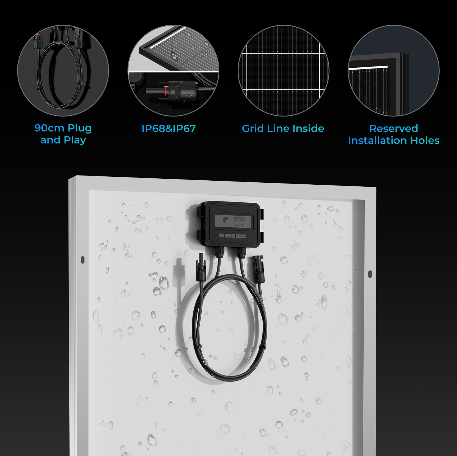 300W 600W 900W 1800W Mono Solar Panel 12V Charg Off-Grid Battery Power RV Boat