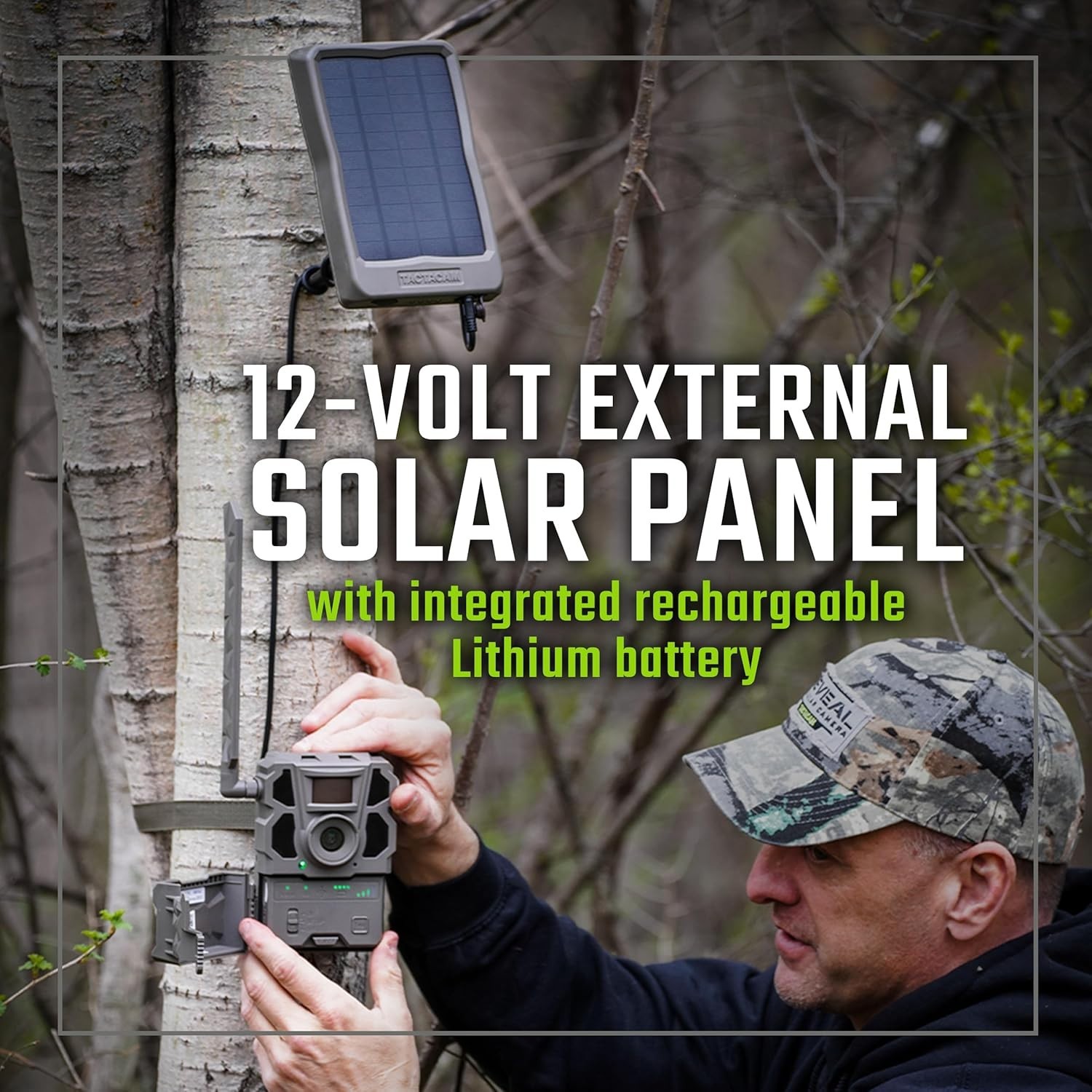 Reveal cellular camera tactacam external solar panel + battery pack bundle
