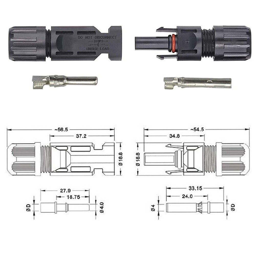 10-100 Pairs Waterproof Male Female M/F Wire Cable Connector Solar Panel Adapter