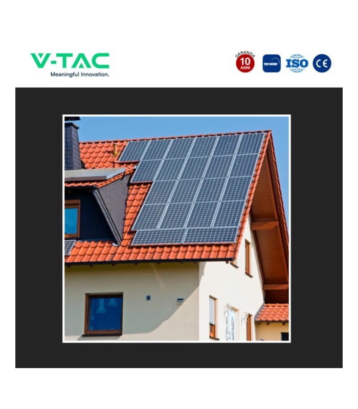KIT 6.15KW photovoltaic solar panels 410W IP68 + single phase inverter + battery