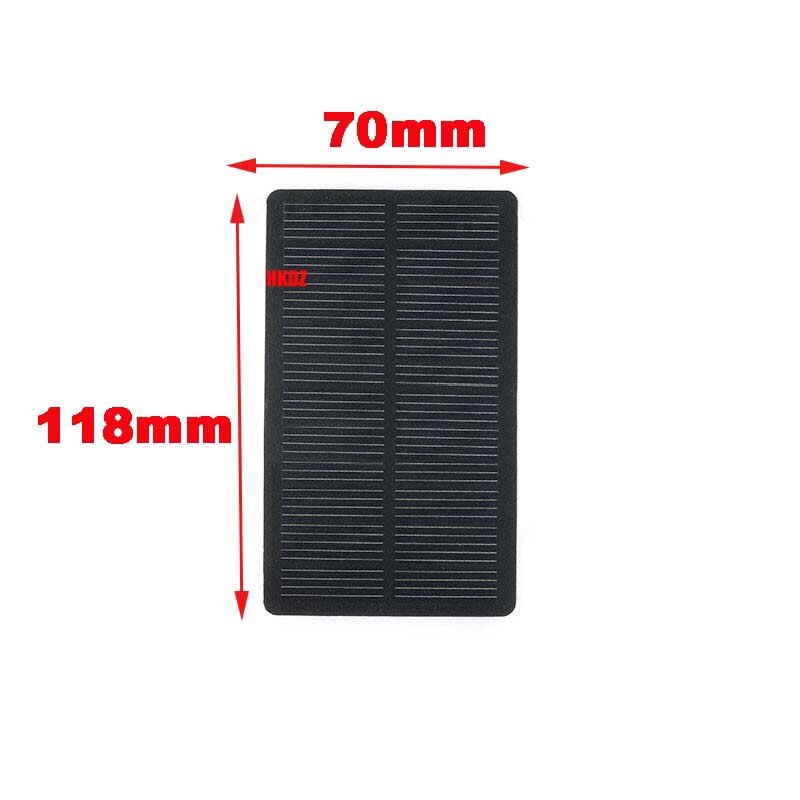 1W Solar Panel Cell 5V 200mA 118x 70mm PET Battery Charger DIY LED Garden Light