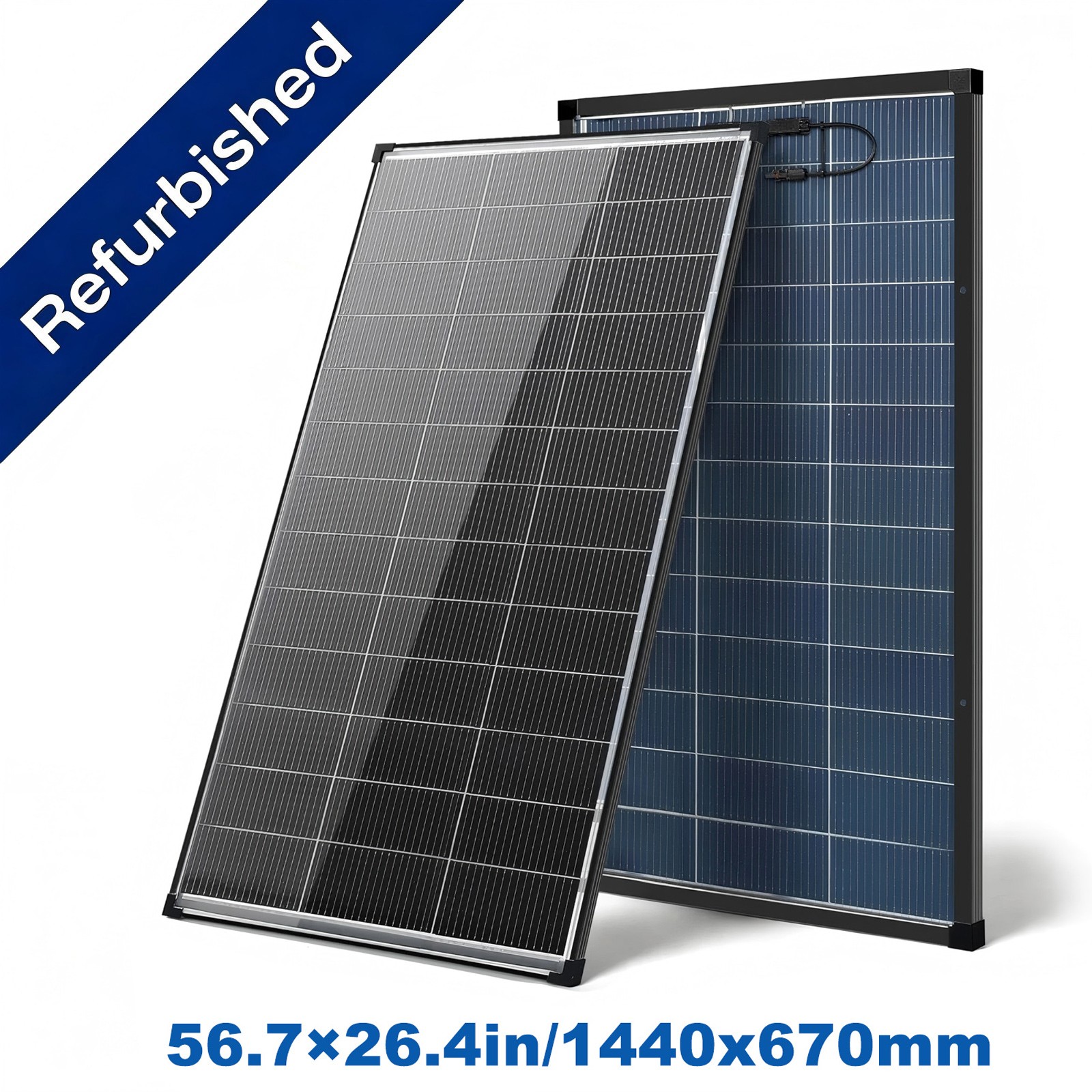 AeternaSol 200W Bifacial Solar Panel N-Type Mono Home Roof Off-Grid Refurbished