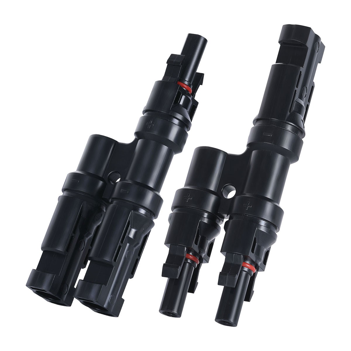 1 Pair T Branch Connectors Solar Panel Connector MMF+FFM for Parallel Connection