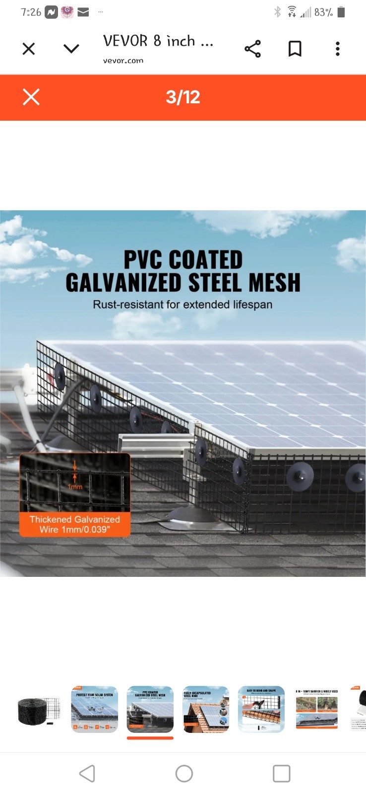 Solar Panel Critter Guard Kit